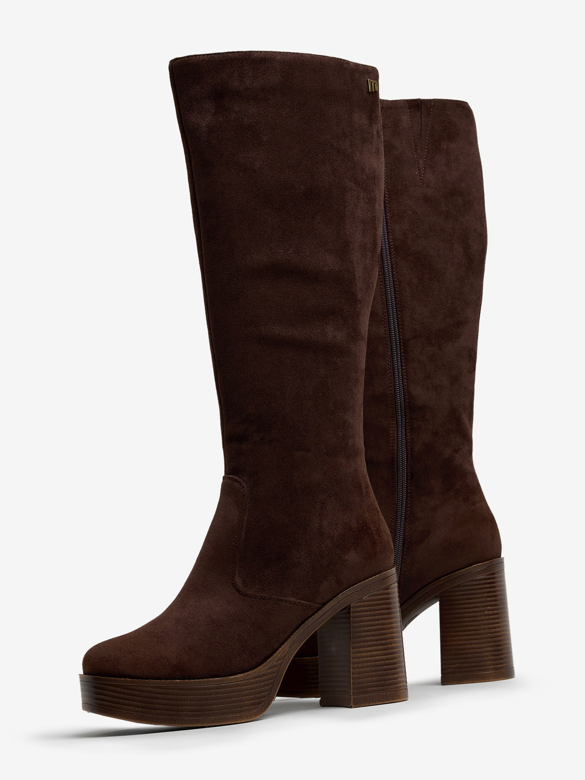 botas de tacón Mujer Botas altas mujer marron 04