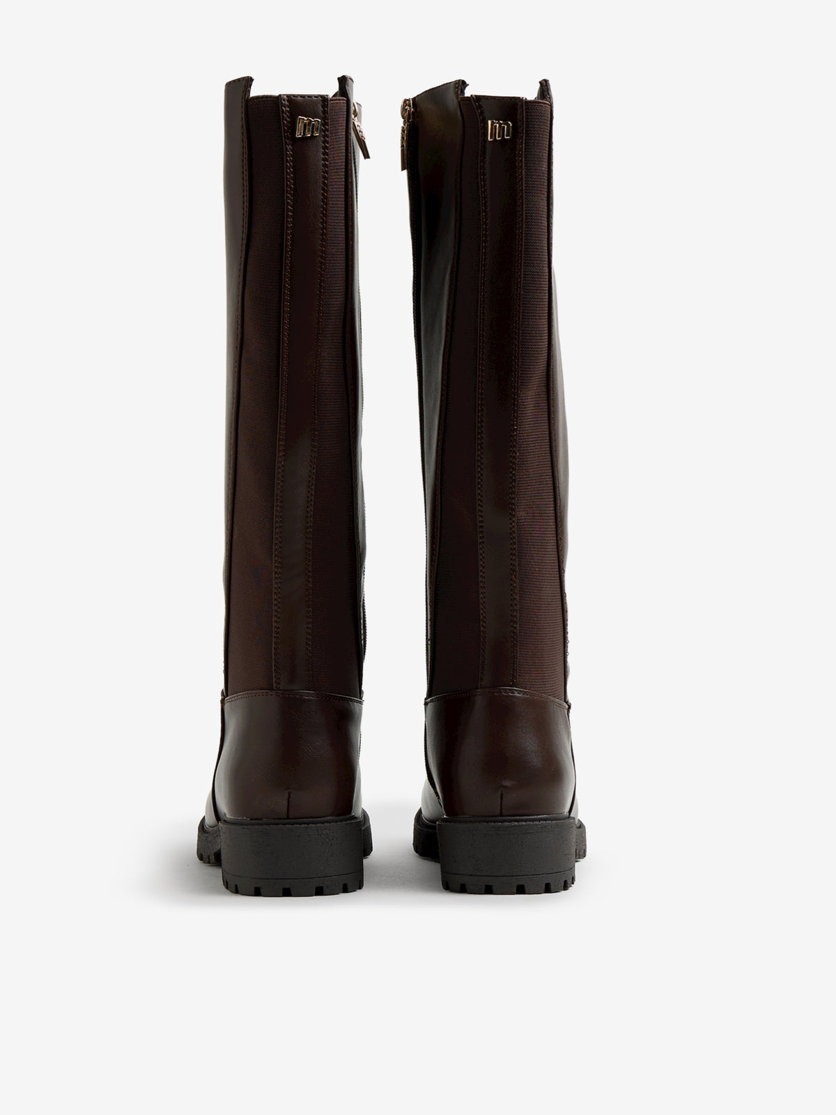 botas planas Mujer Bota alta marron 03