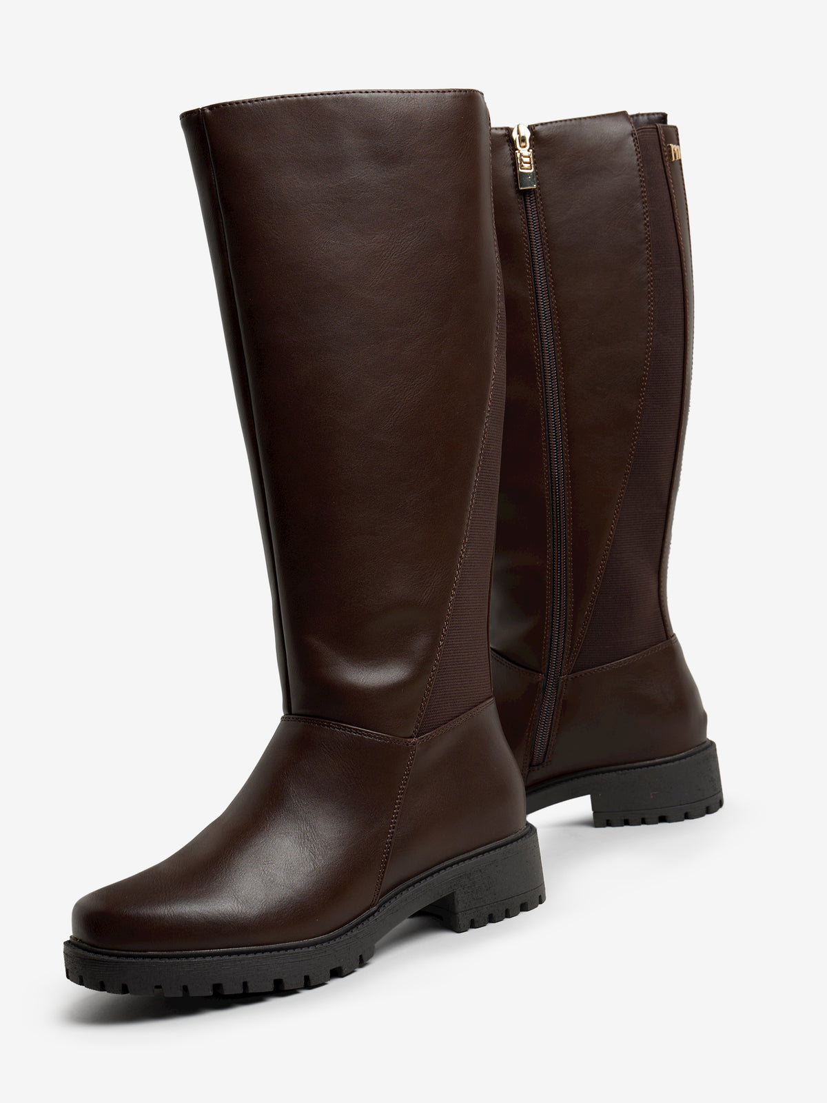 botas planas Mujer Bota alta marron 04