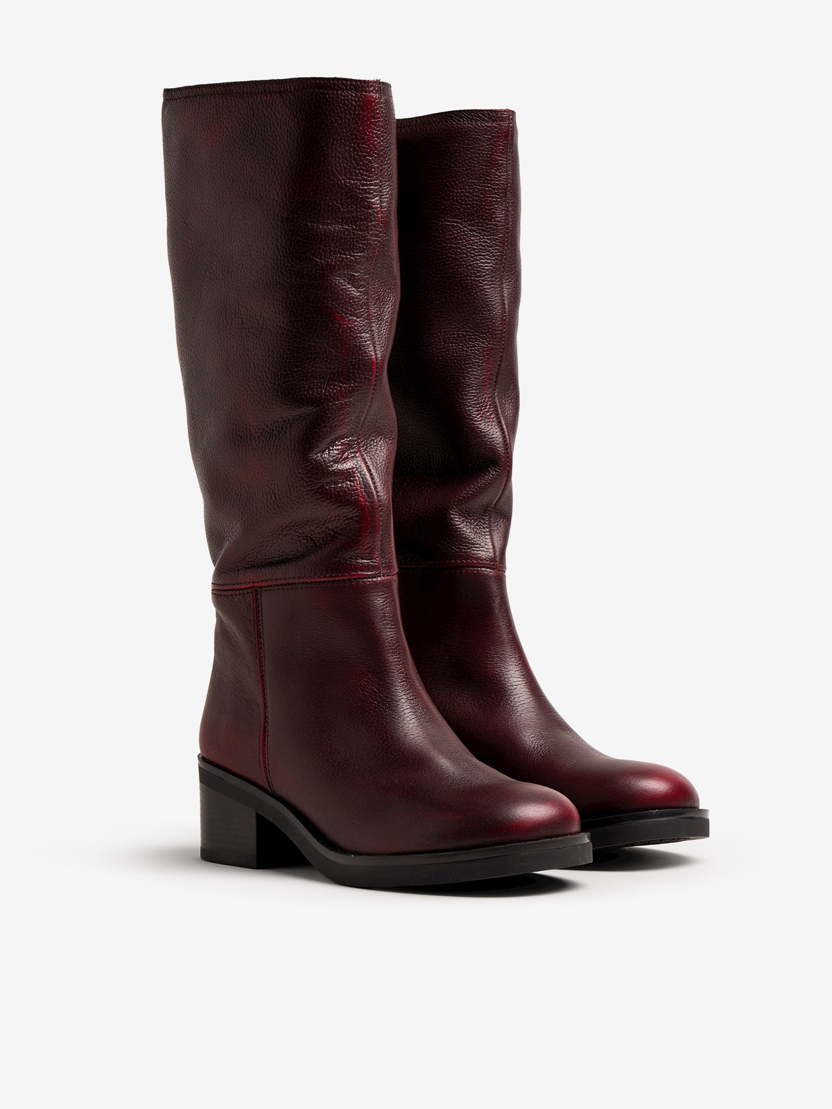 botas planas Mujer Botas rojo 05