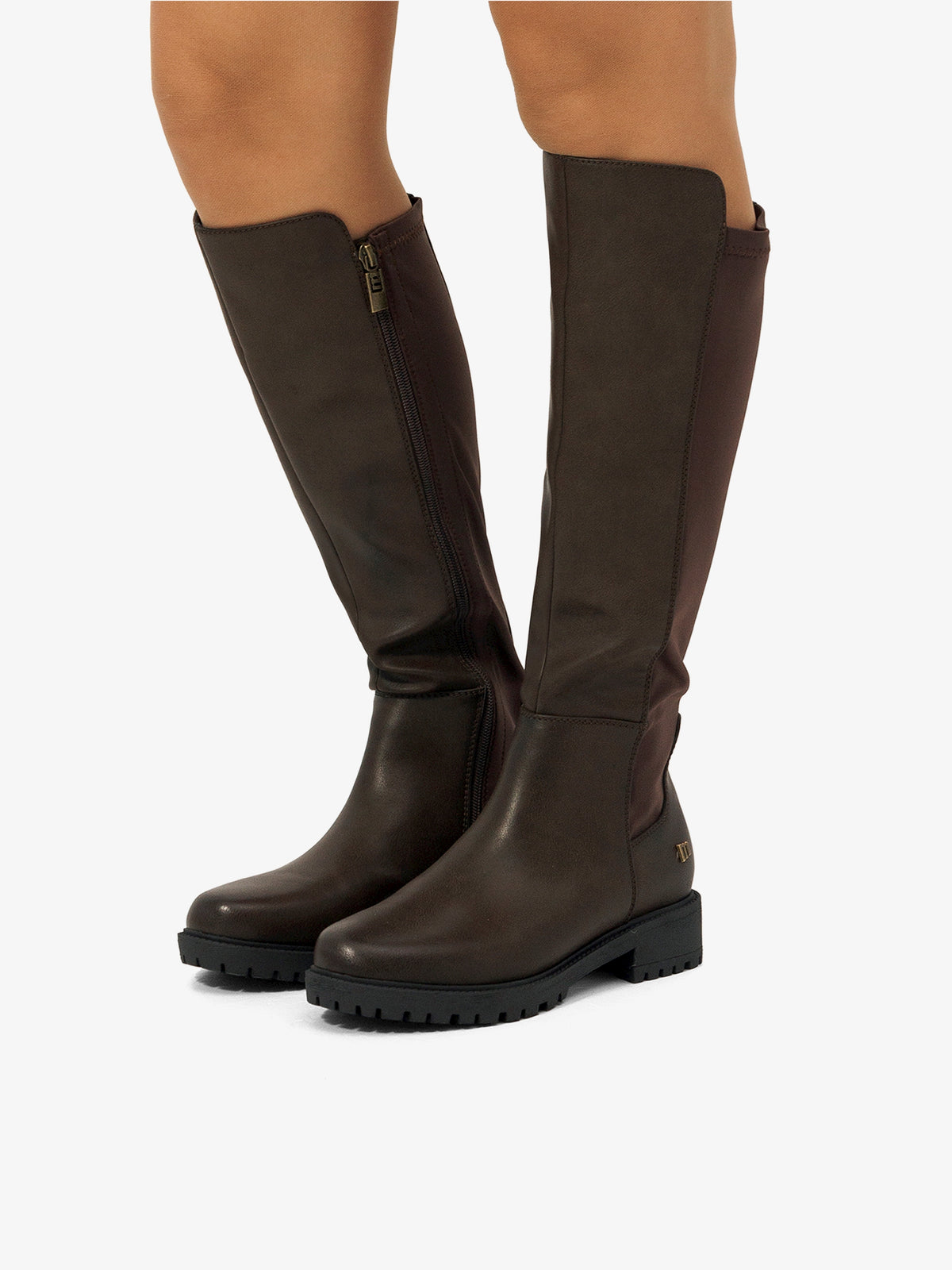 botas planas Mujer Botas para mujer marron 03