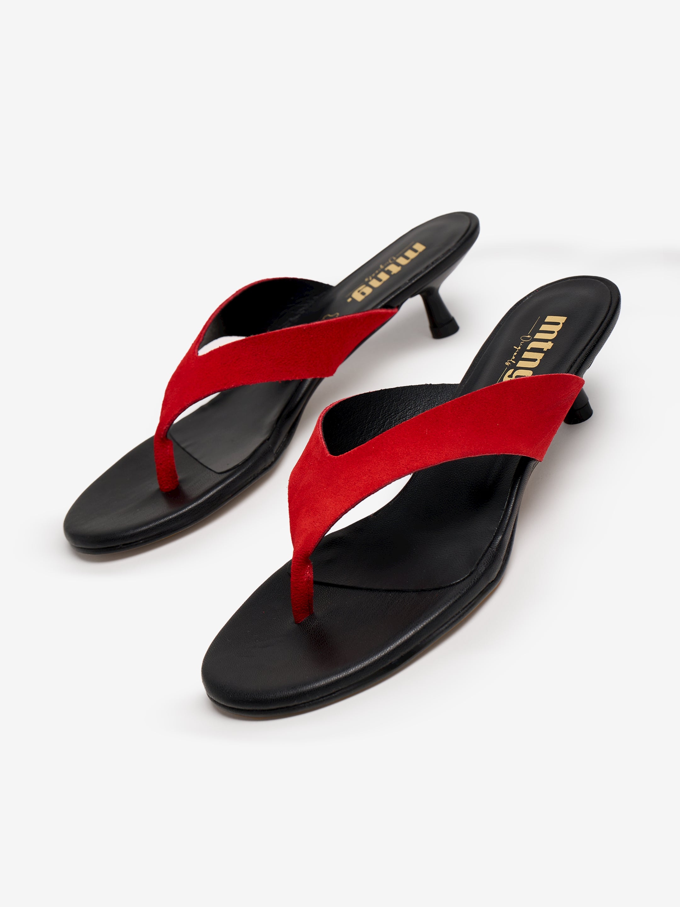 sandalias de tacón Mujer Sandalias de tacón rojo 04