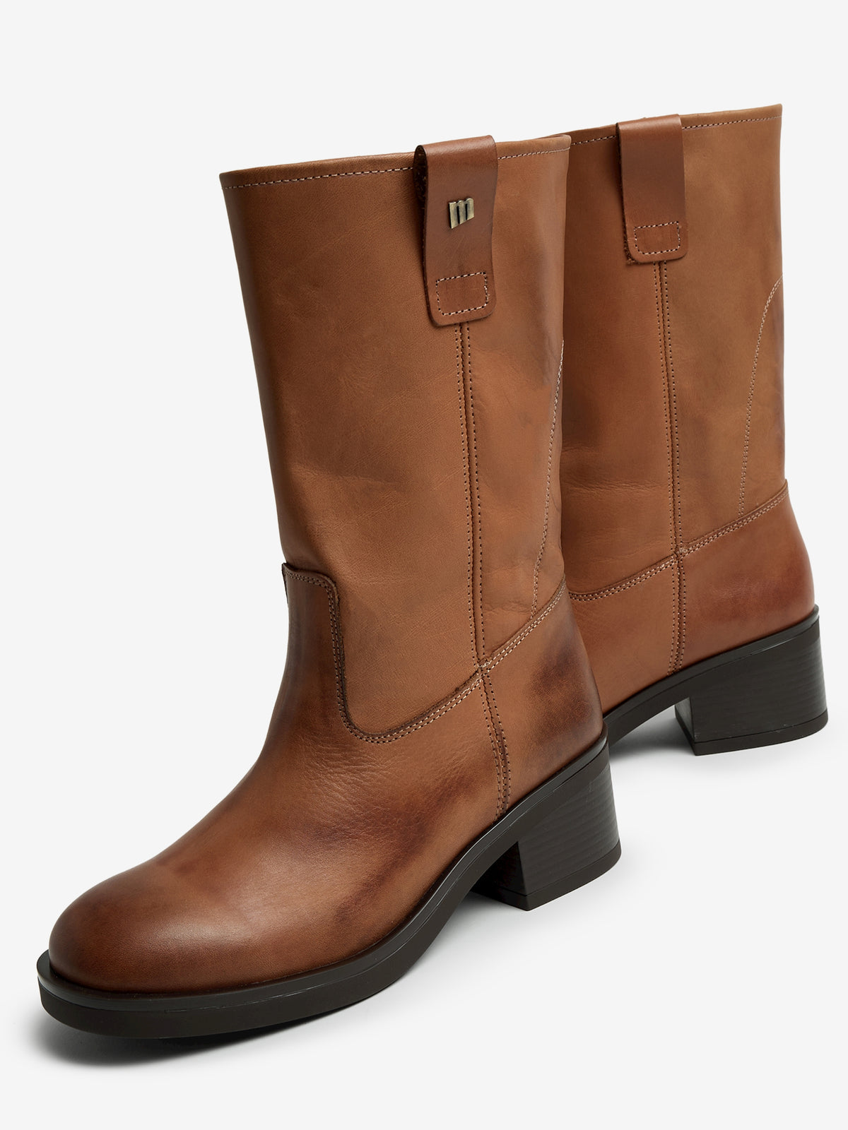 botines planos Mujer Botines de tacón marron 04