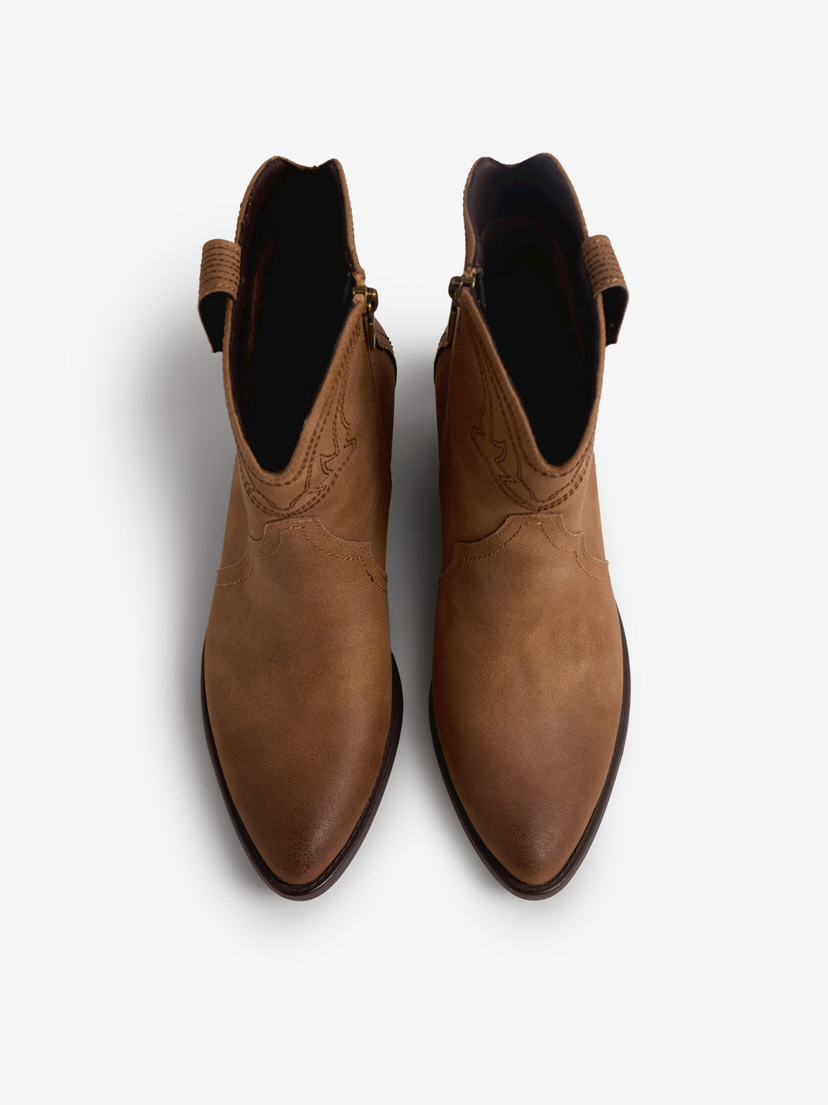 botines planos Mujer Botines de tacón marron 02
