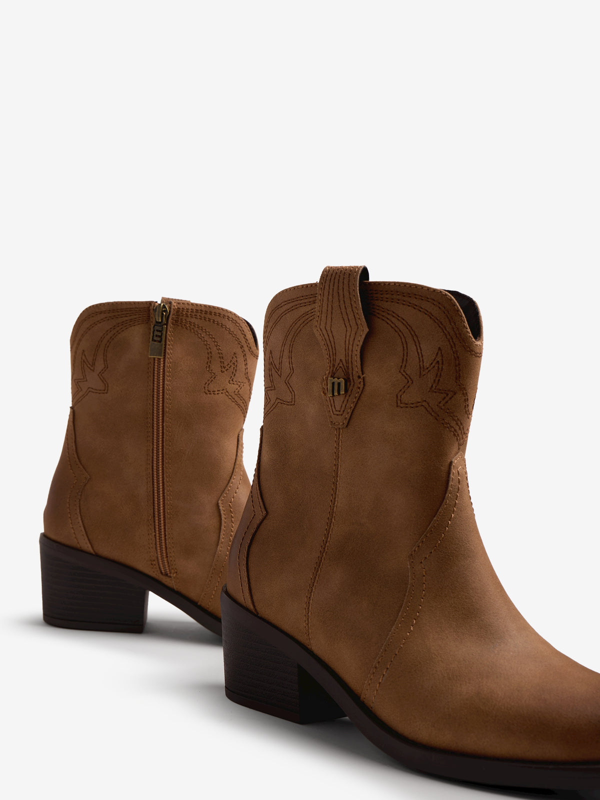 botines planos Mujer Botines de tacón marron 04