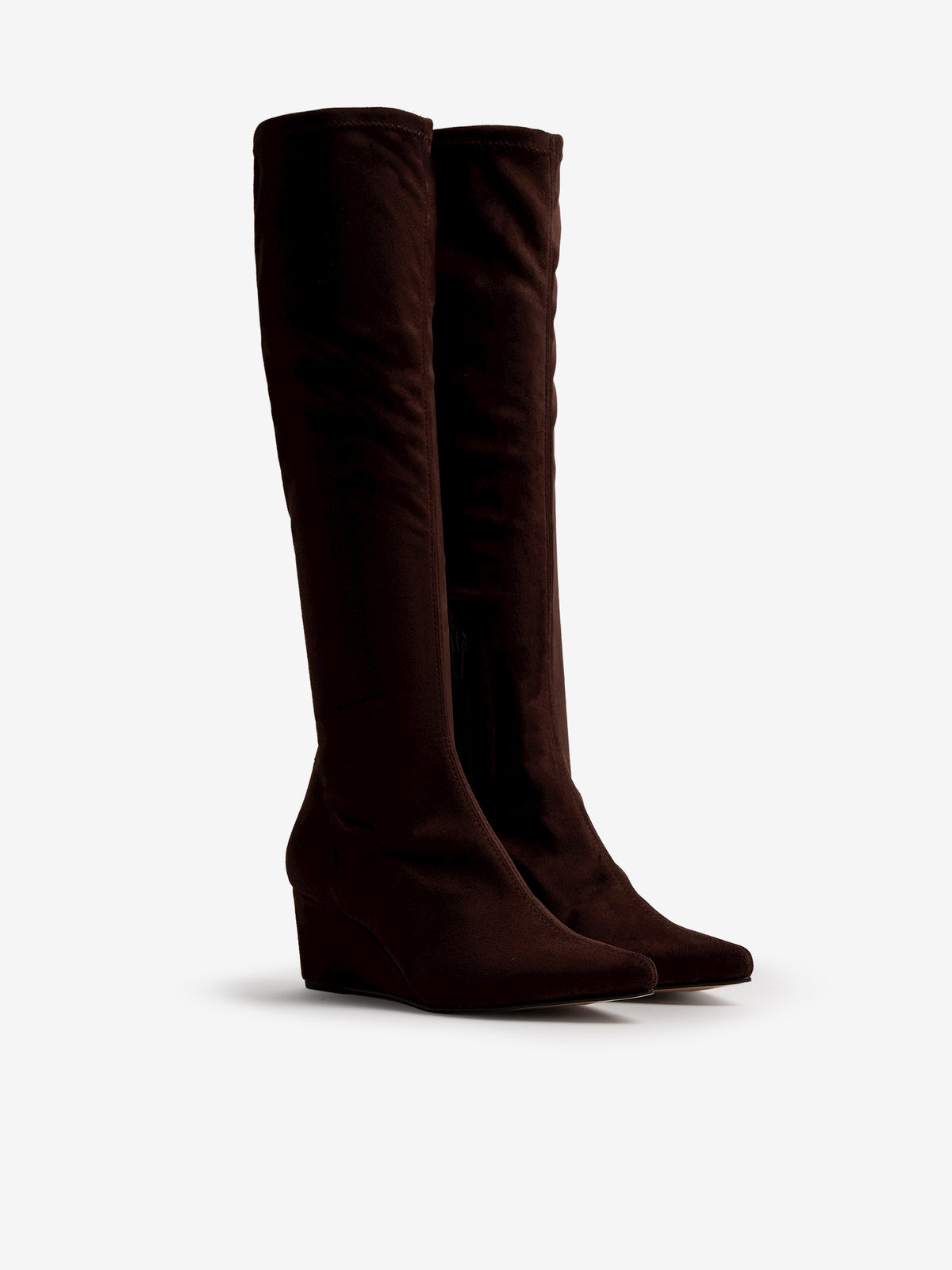 botas de tacón Mujer Botas de cuña marron 06