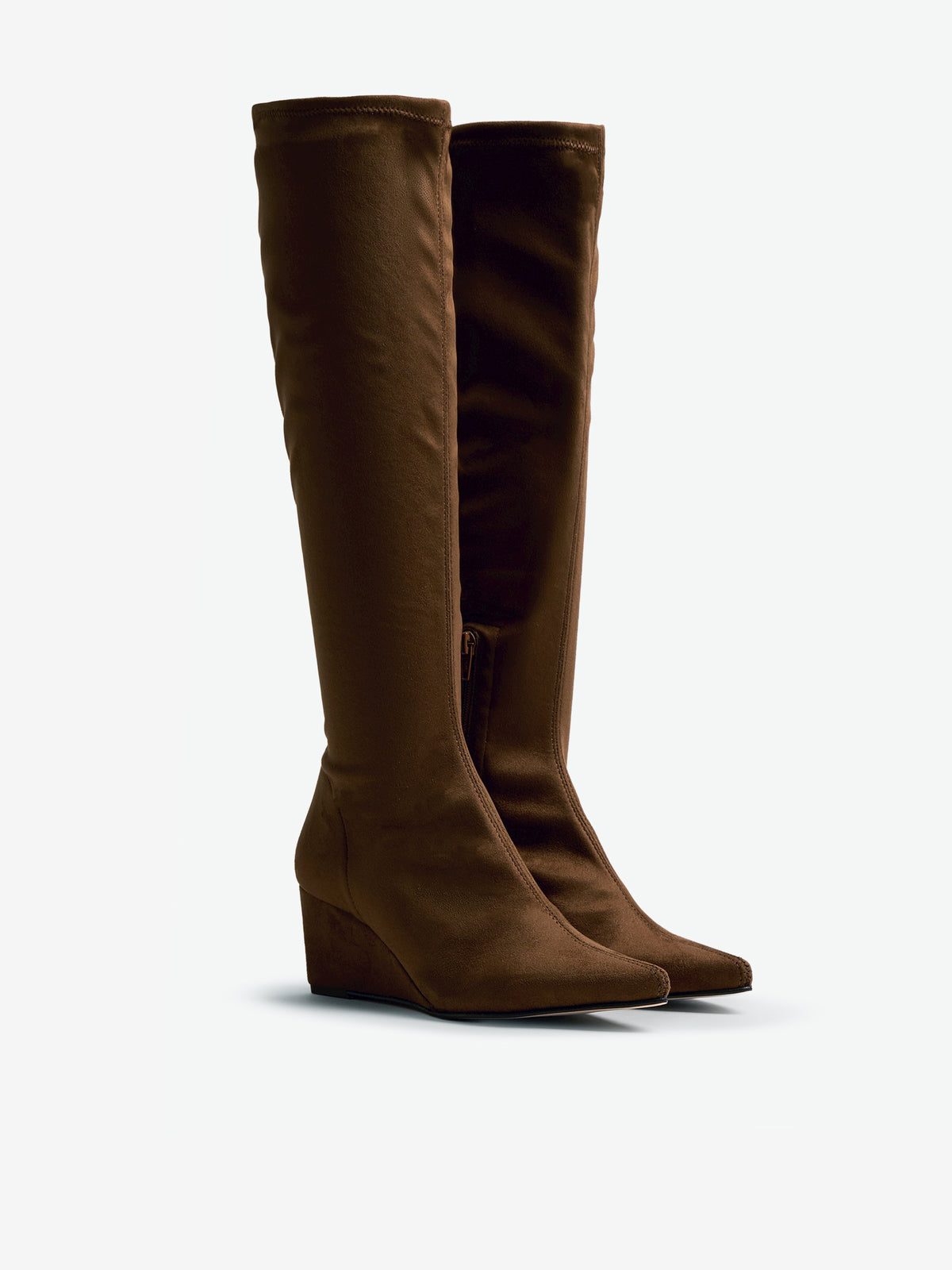 botas de tacón Mujer Botas de cuña marron 06