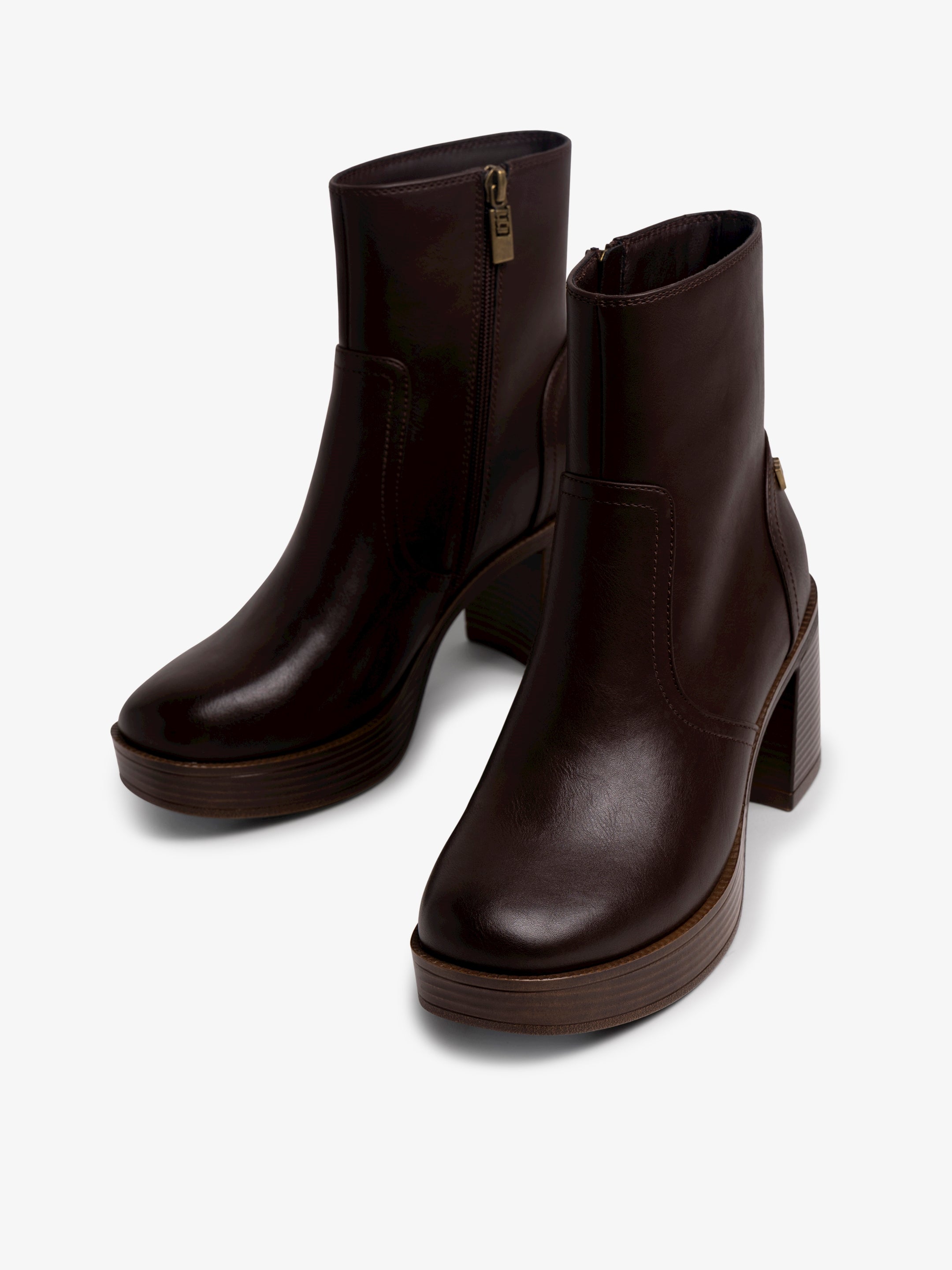 botines de tacón Mujer Botines marron 04