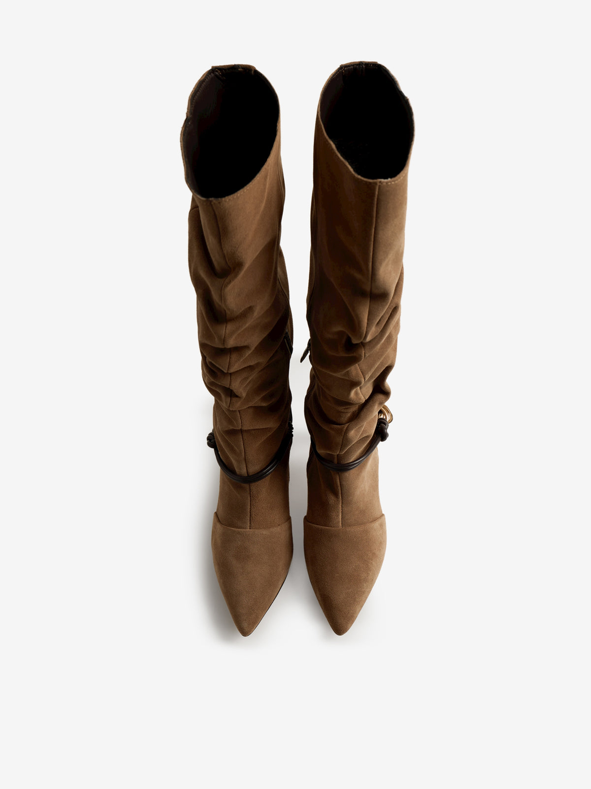 botas de tacón Mujer Botas beige 02