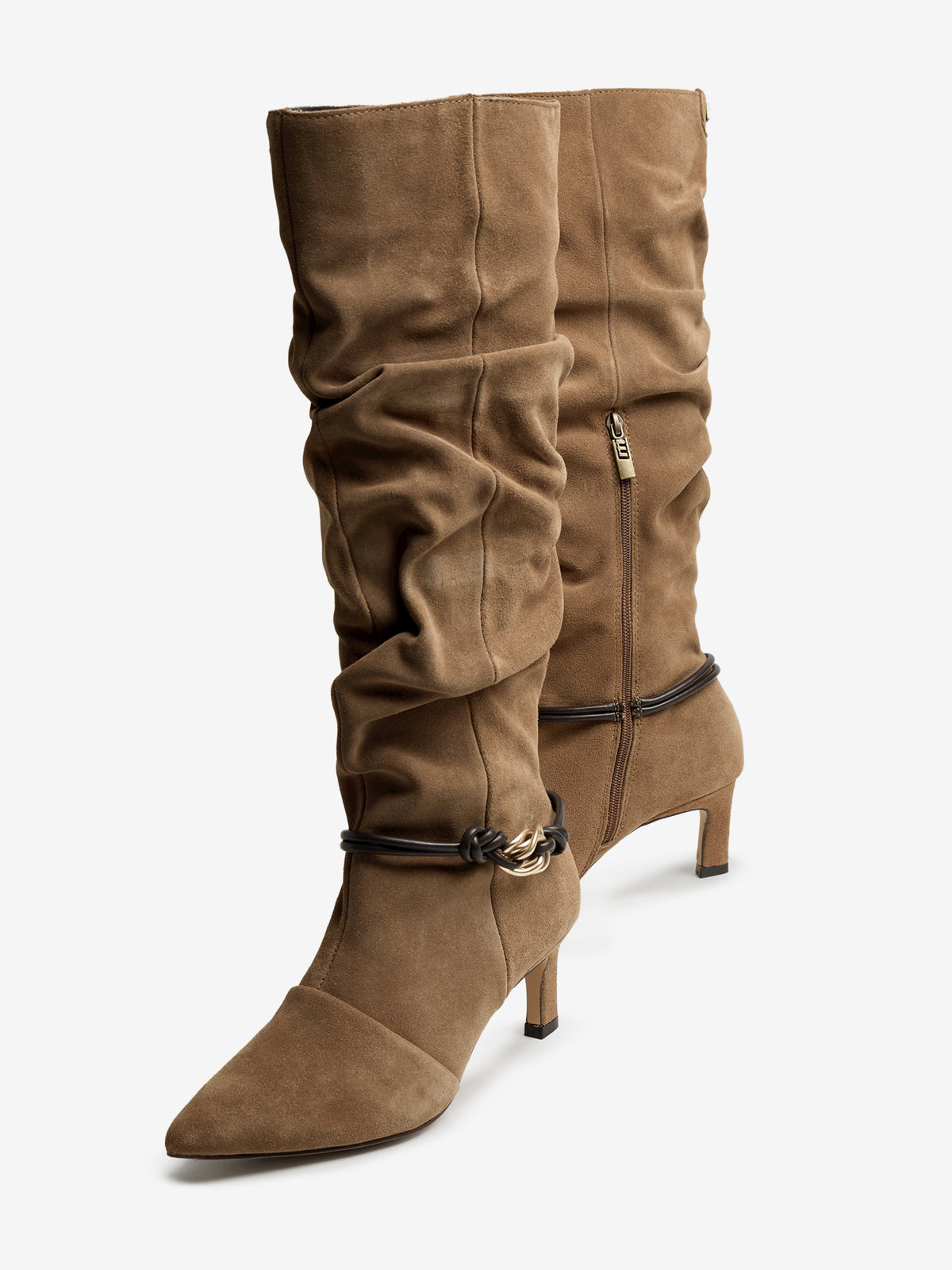 botas de tacón Mujer Botas beige 04