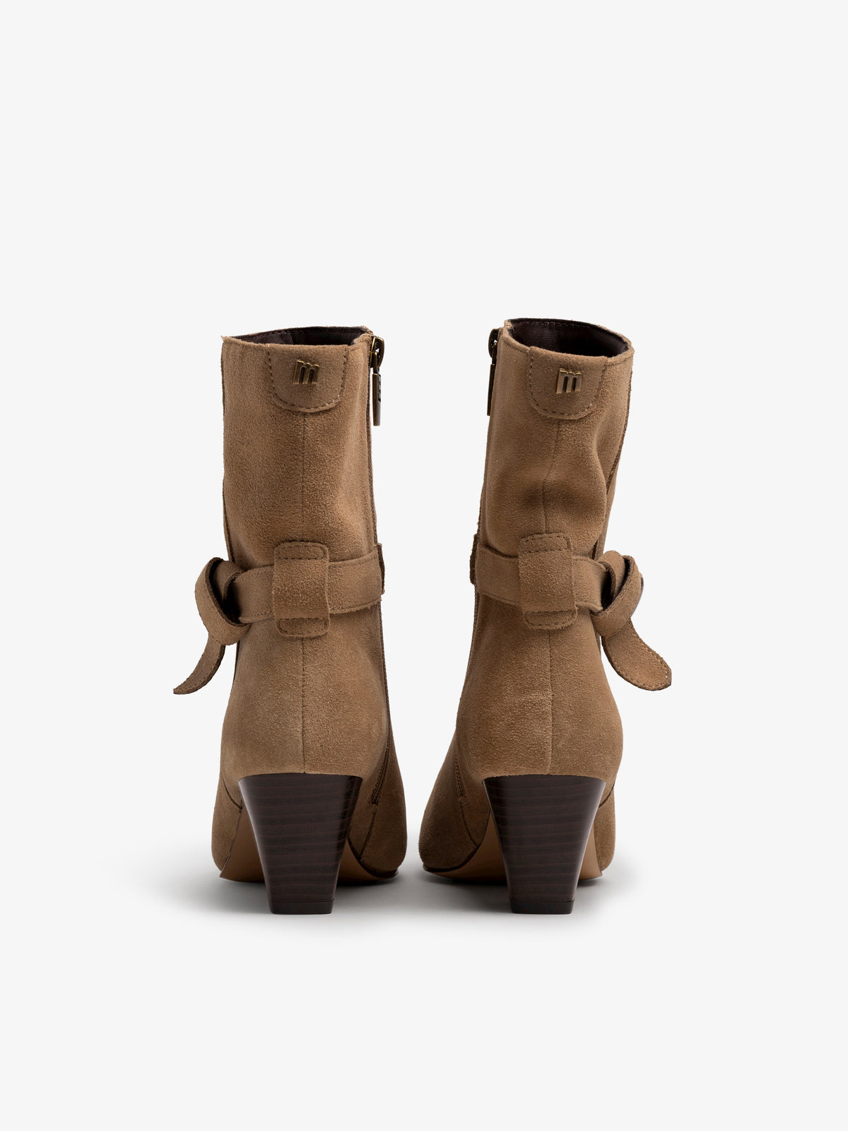 botines de tacón Mujer Botines beige 03