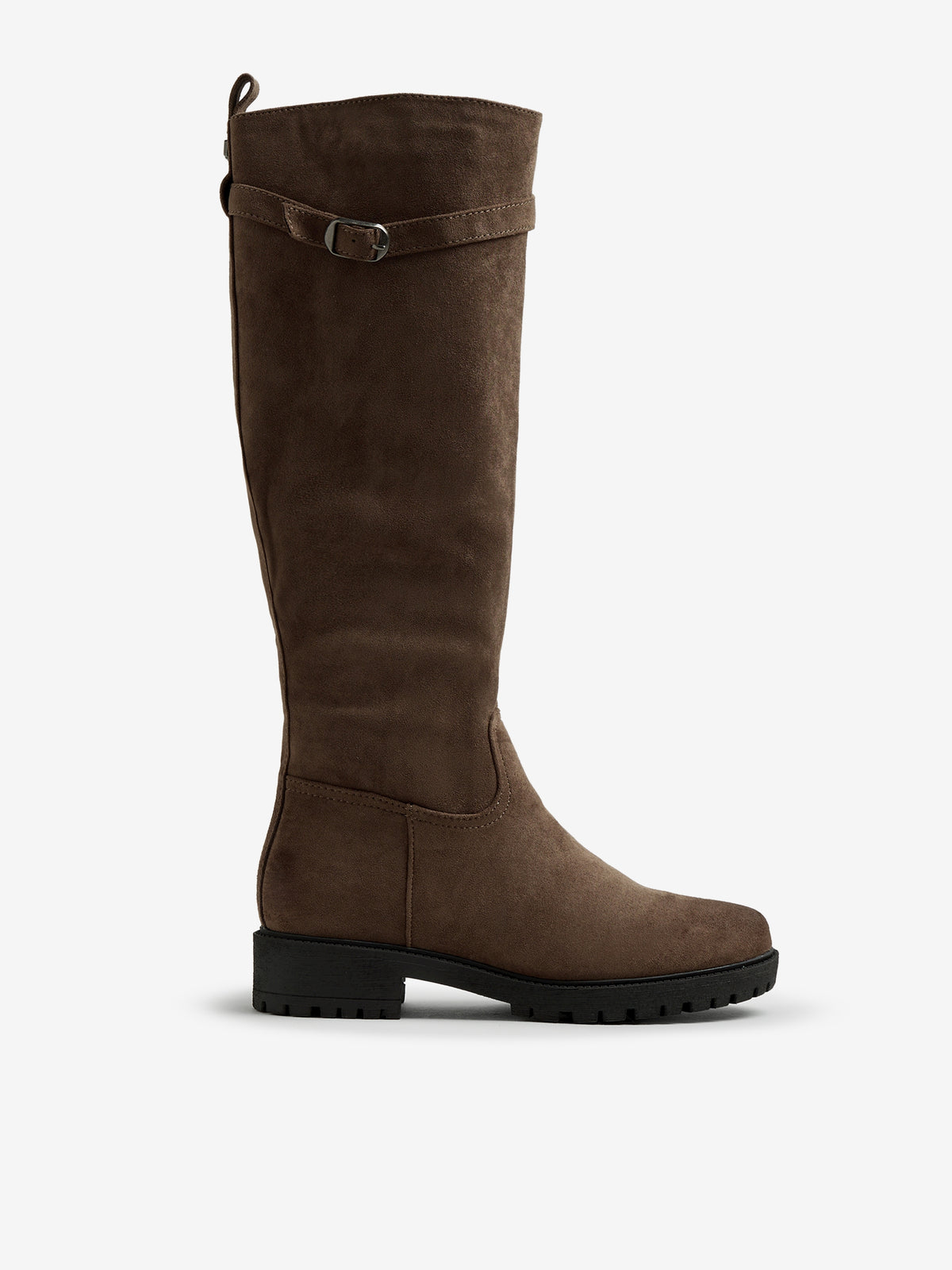 botas planas Mujer Bota alta marron 01