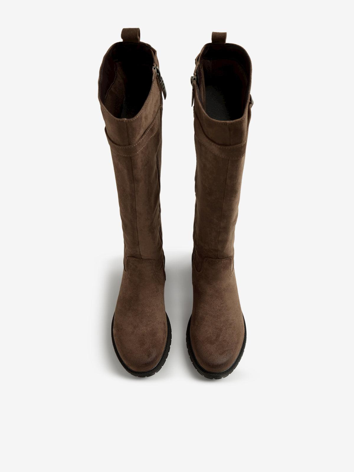 botas planas Mujer Bota alta marron 02