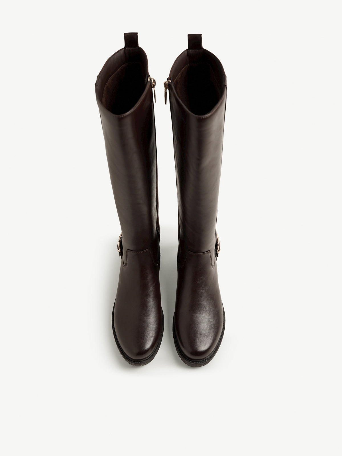 botas planas Mujer Botas planas marron 02