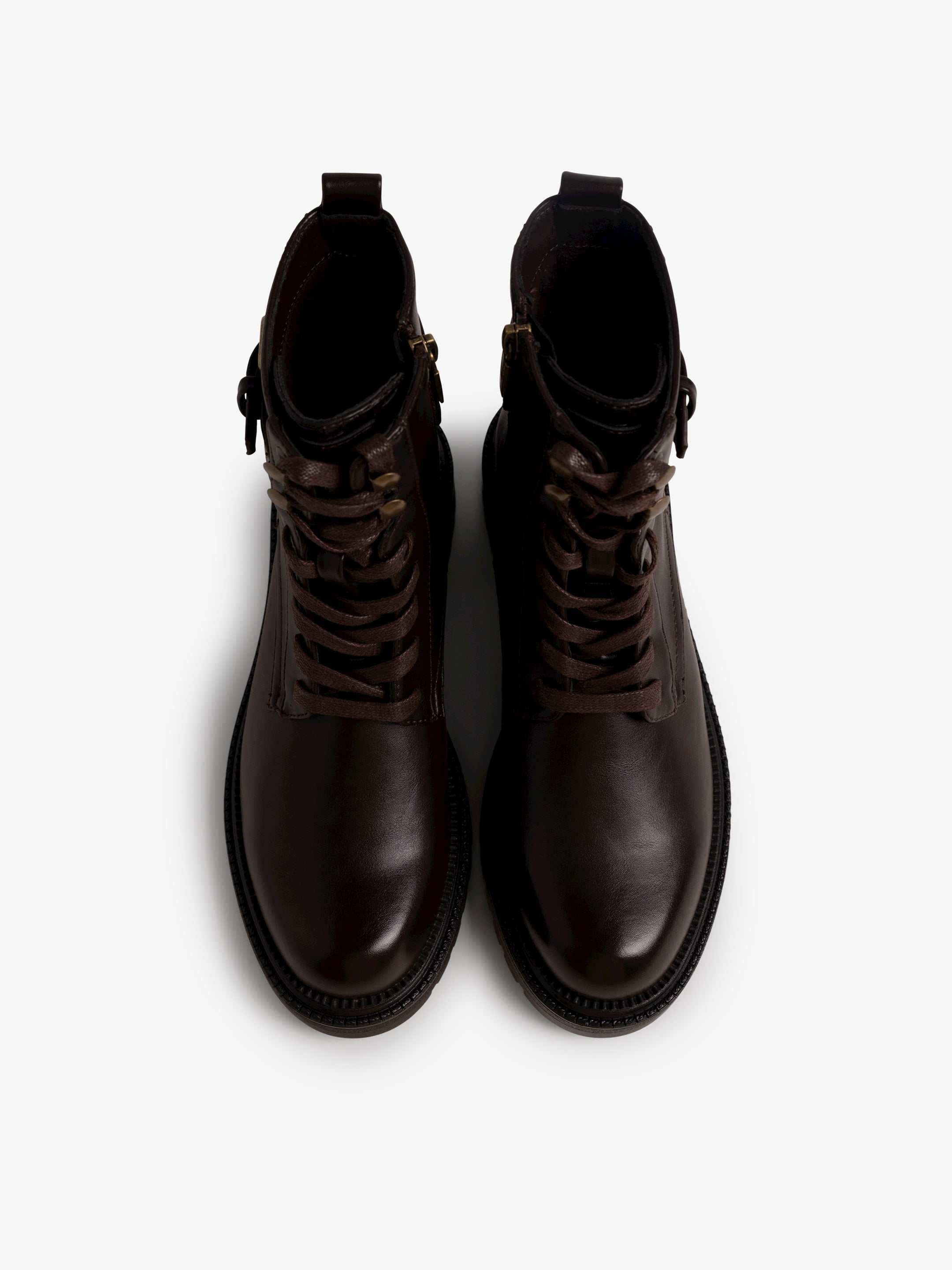 botas planas Mujer Botines marron 02