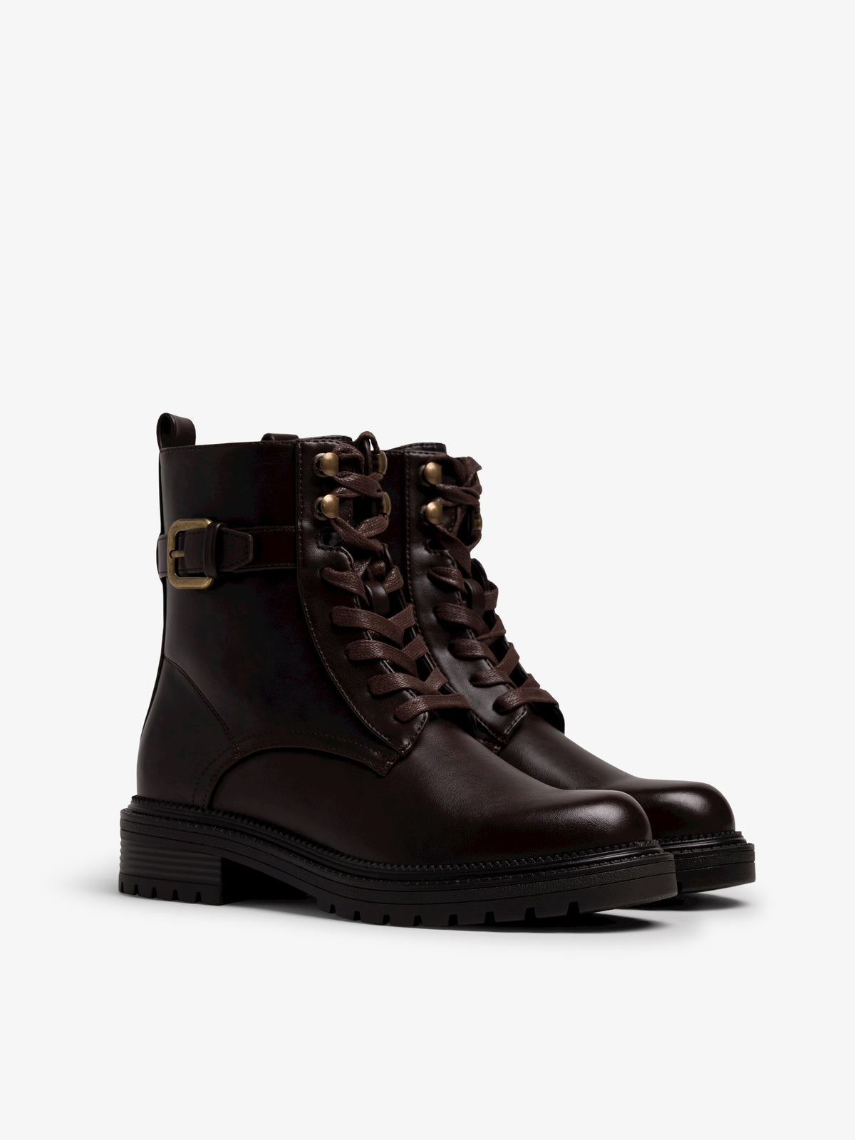 botas planas Mujer Botines marron 05