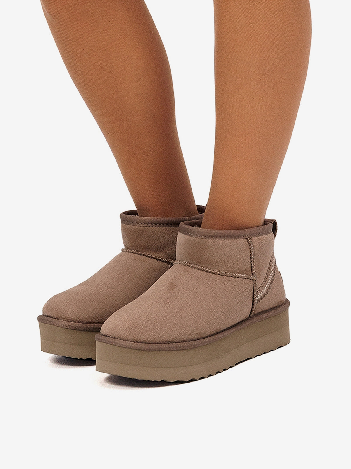 botines planos Mujer Botines apreski marron 03