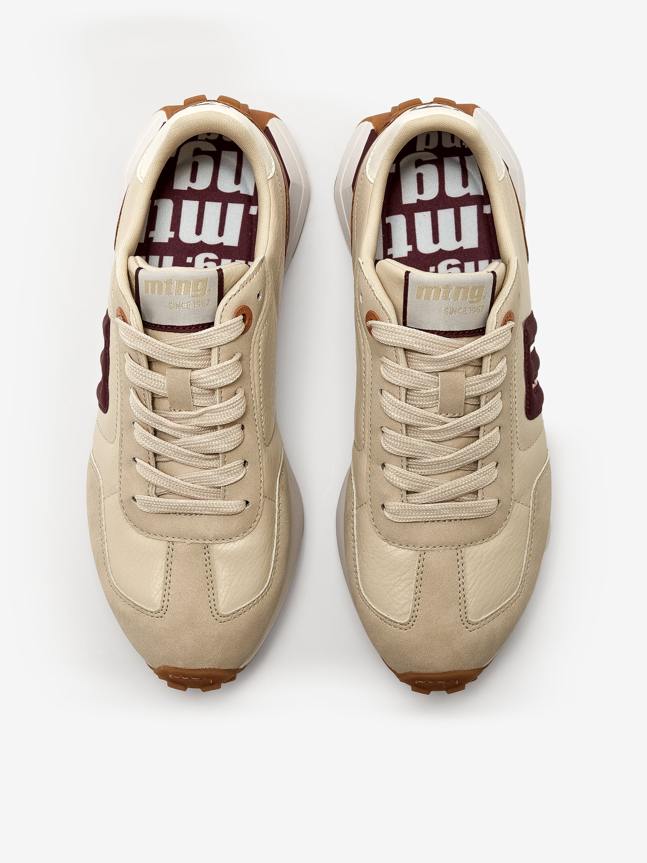 zapatillas Mujer Deportivas de Mujer beige 02