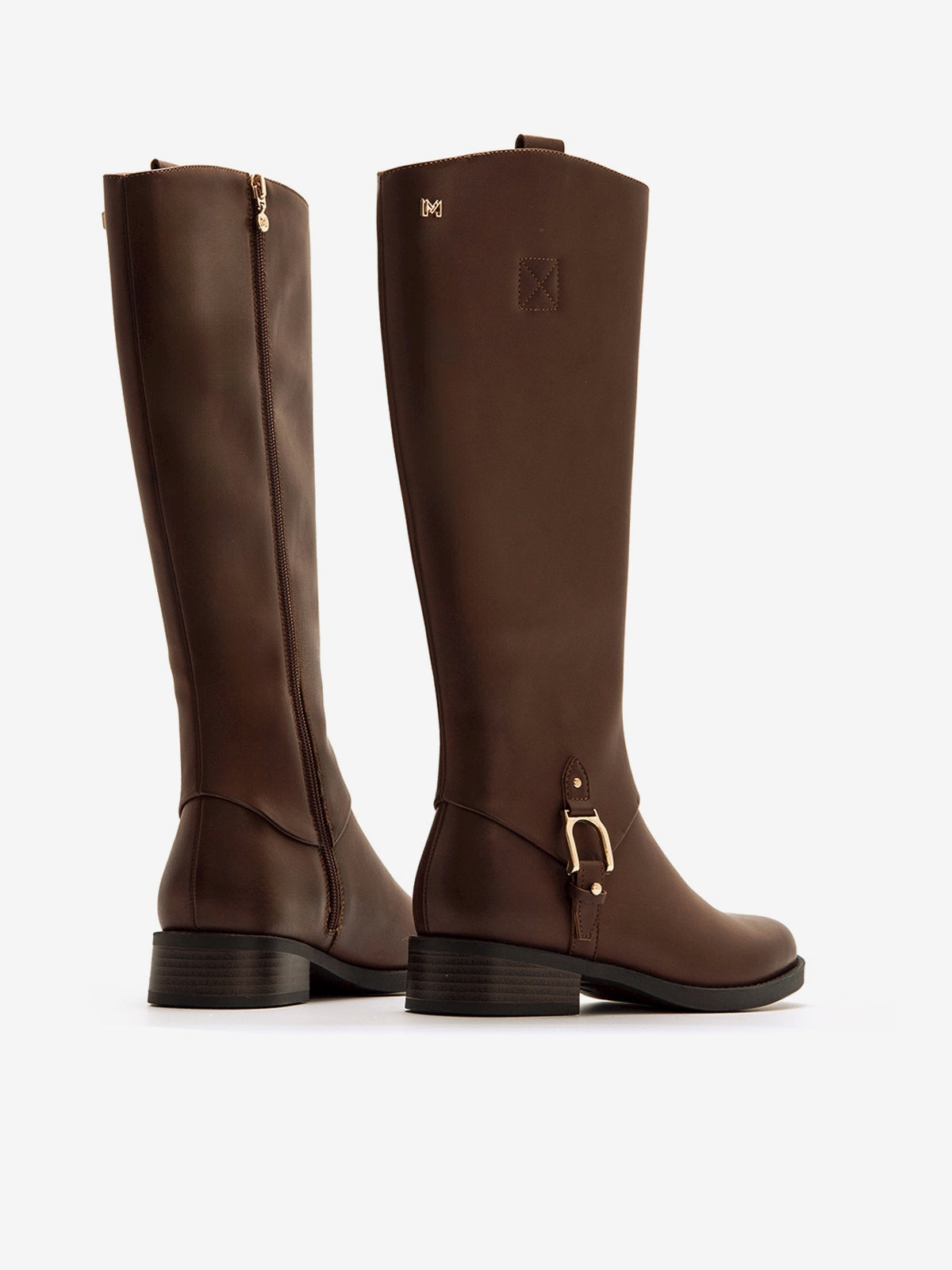 botas planas Mujer Botas para mujer marron 07