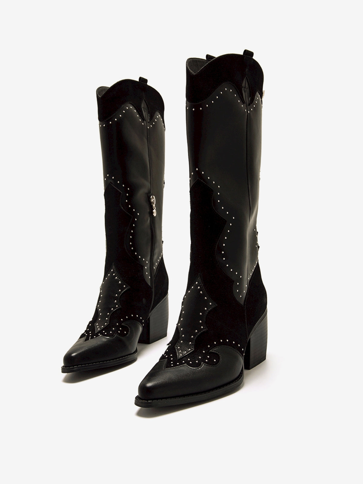 botas de tacón Mujer Botas cowboy mujer negro 02