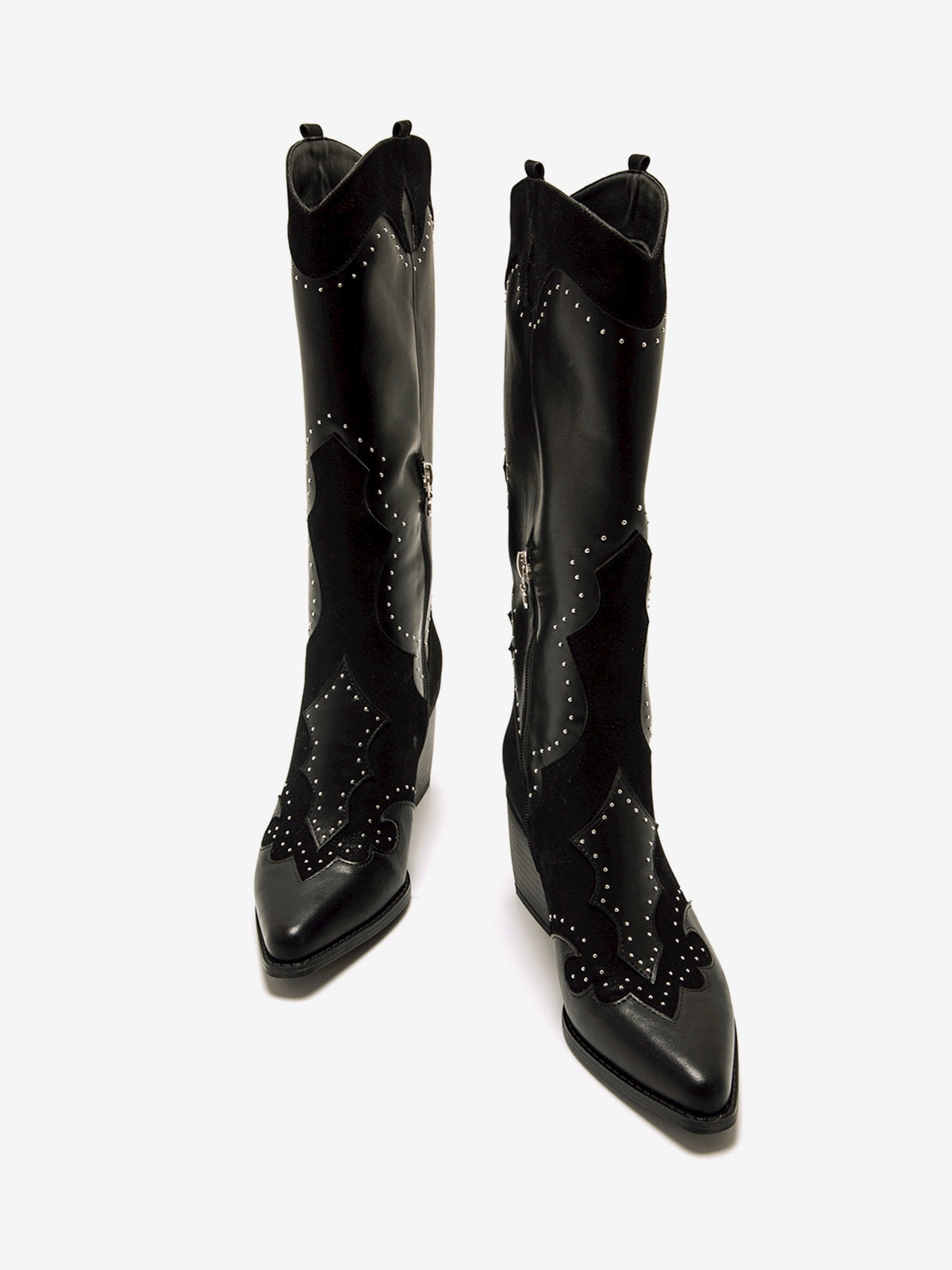 botas de tacón Mujer Botas cowboy mujer negro 06