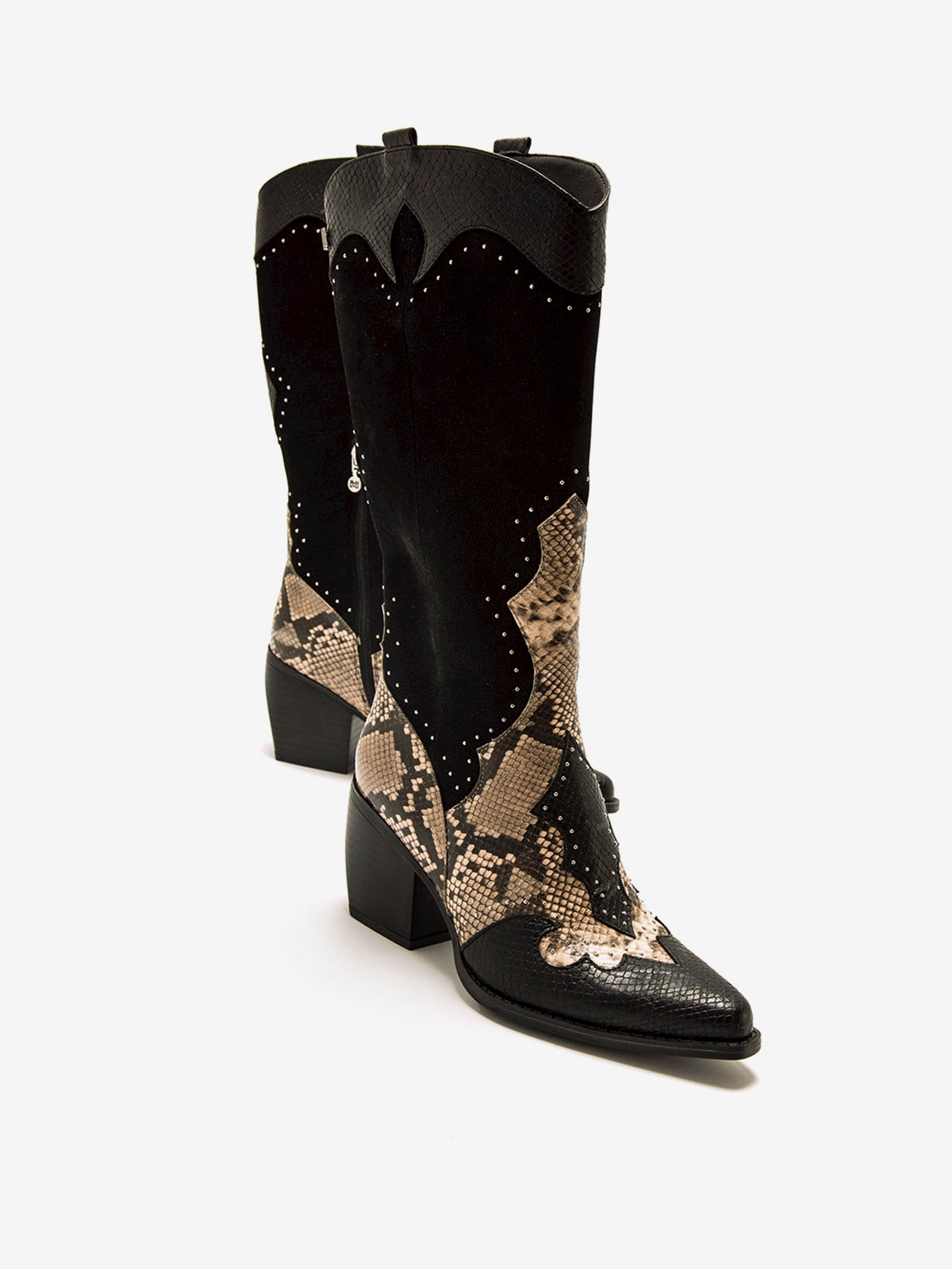 botas de tacón Mujer Botas cowboy mujer negro 04