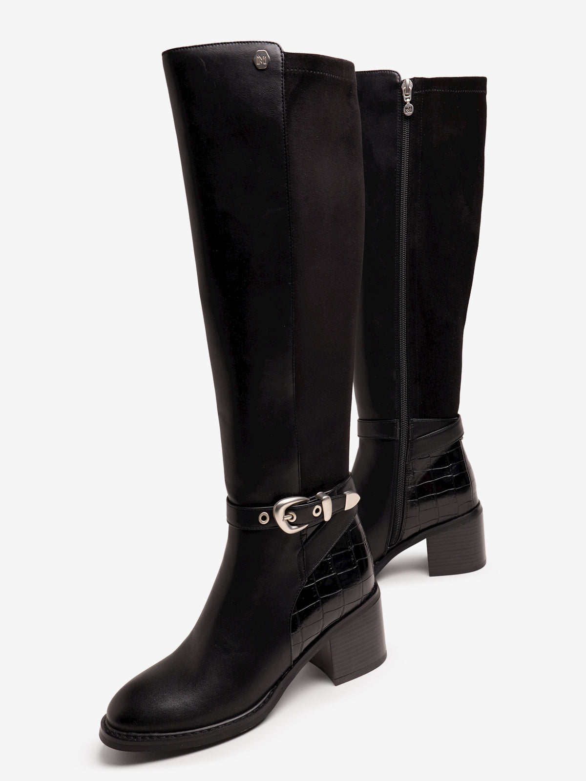 botines de tacón Mujer Botines negro 04