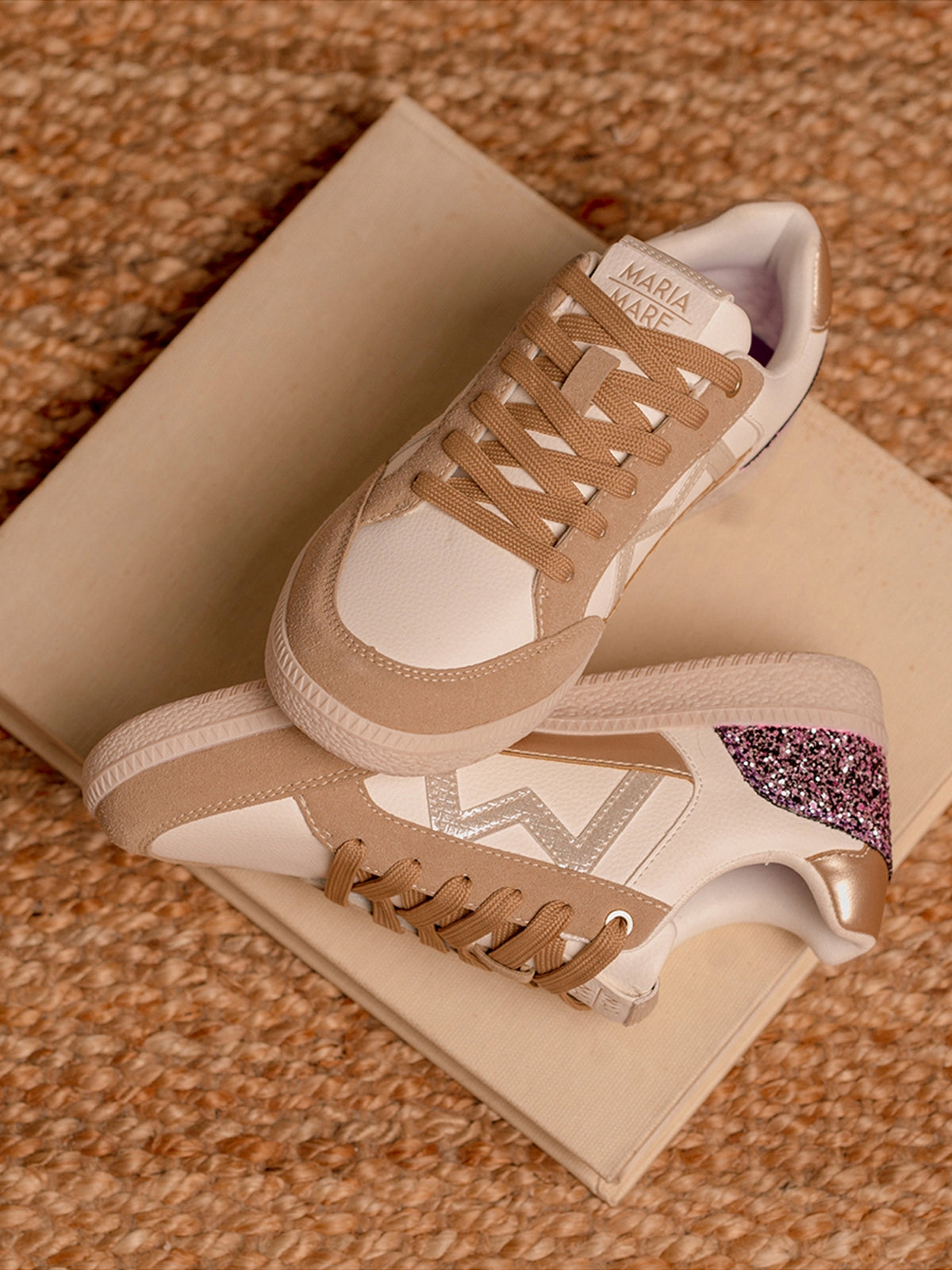 zapatillas Mujer Zapatillas para mujer beige 02