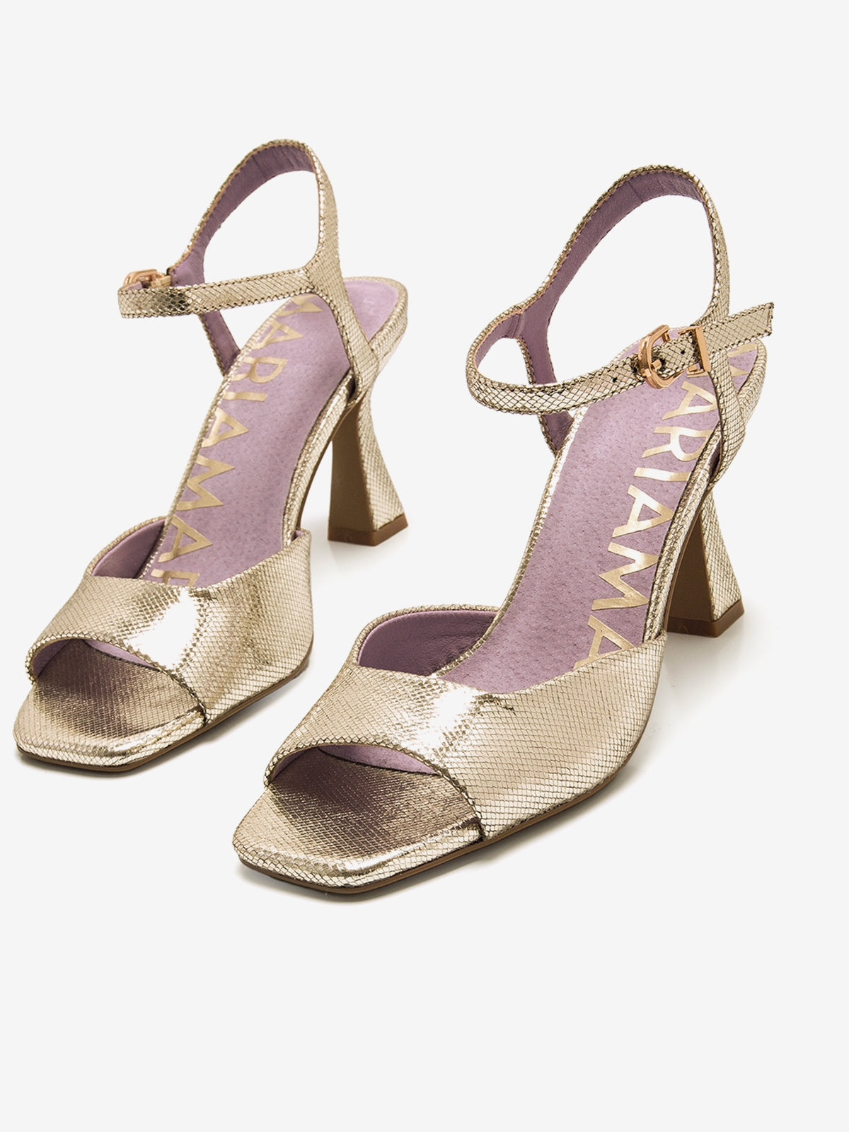 sandalias de tacón Mujer Sandalias de tacón oro 07