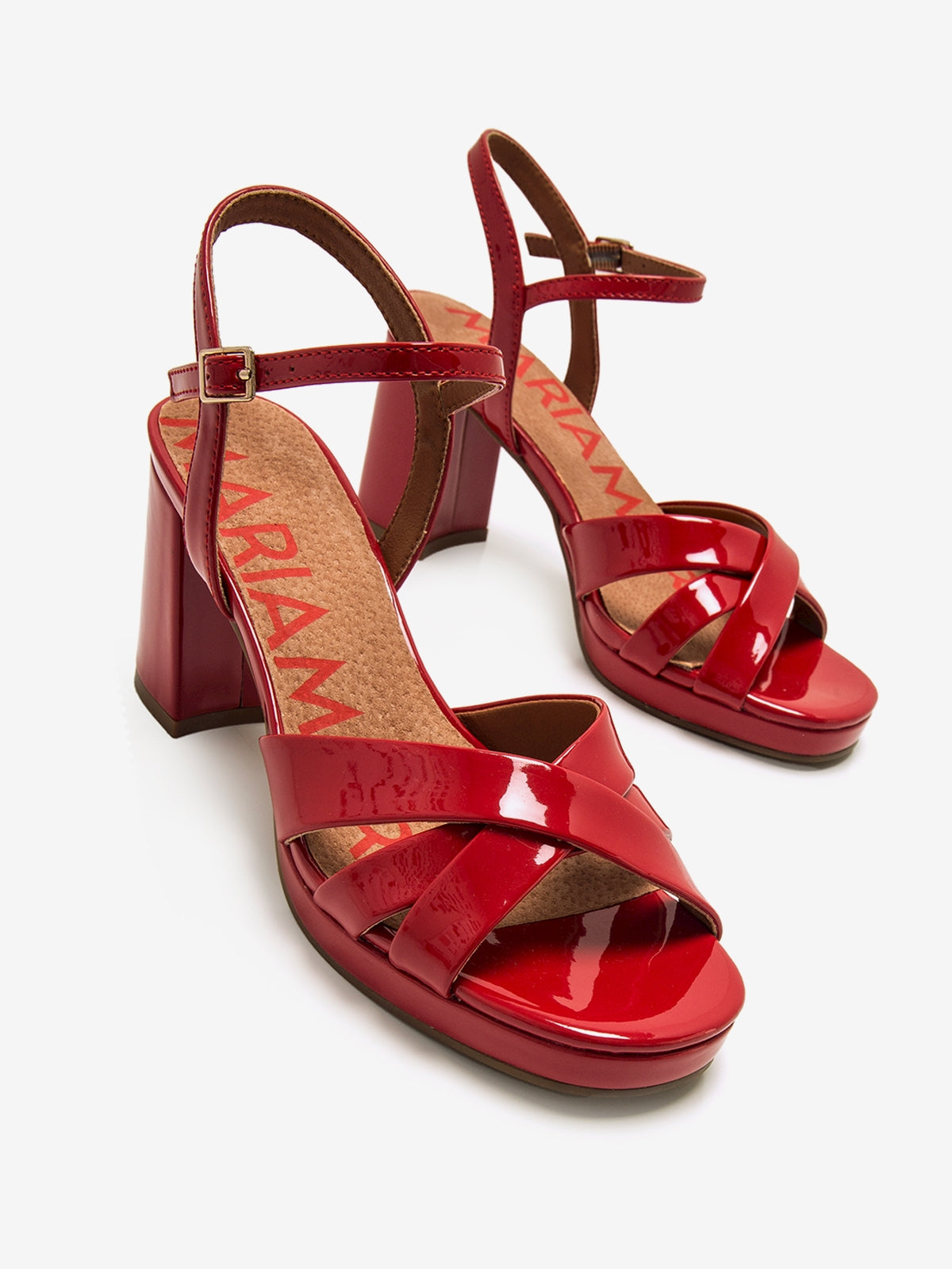 sandalias de tacón Mujer Sandalias de tacón rojo 04