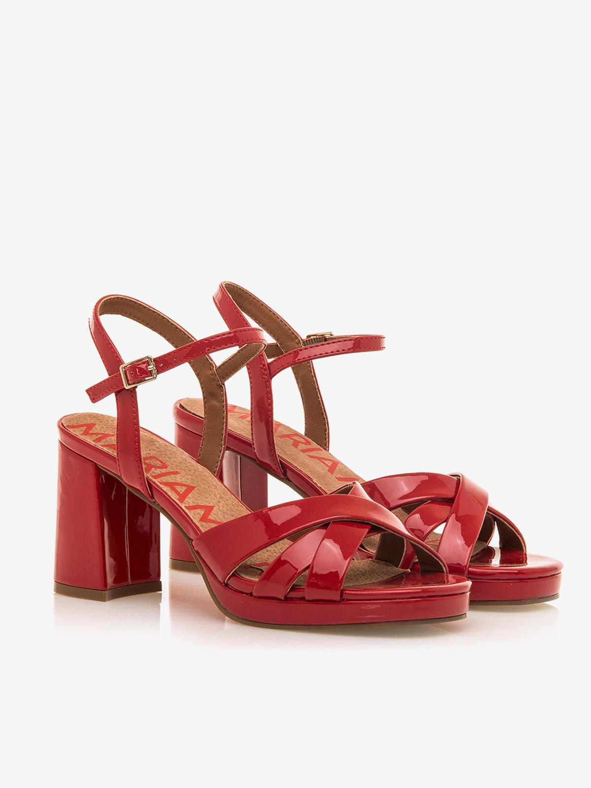 sandalias de tacón Mujer Sandalias de tacón rojo 05