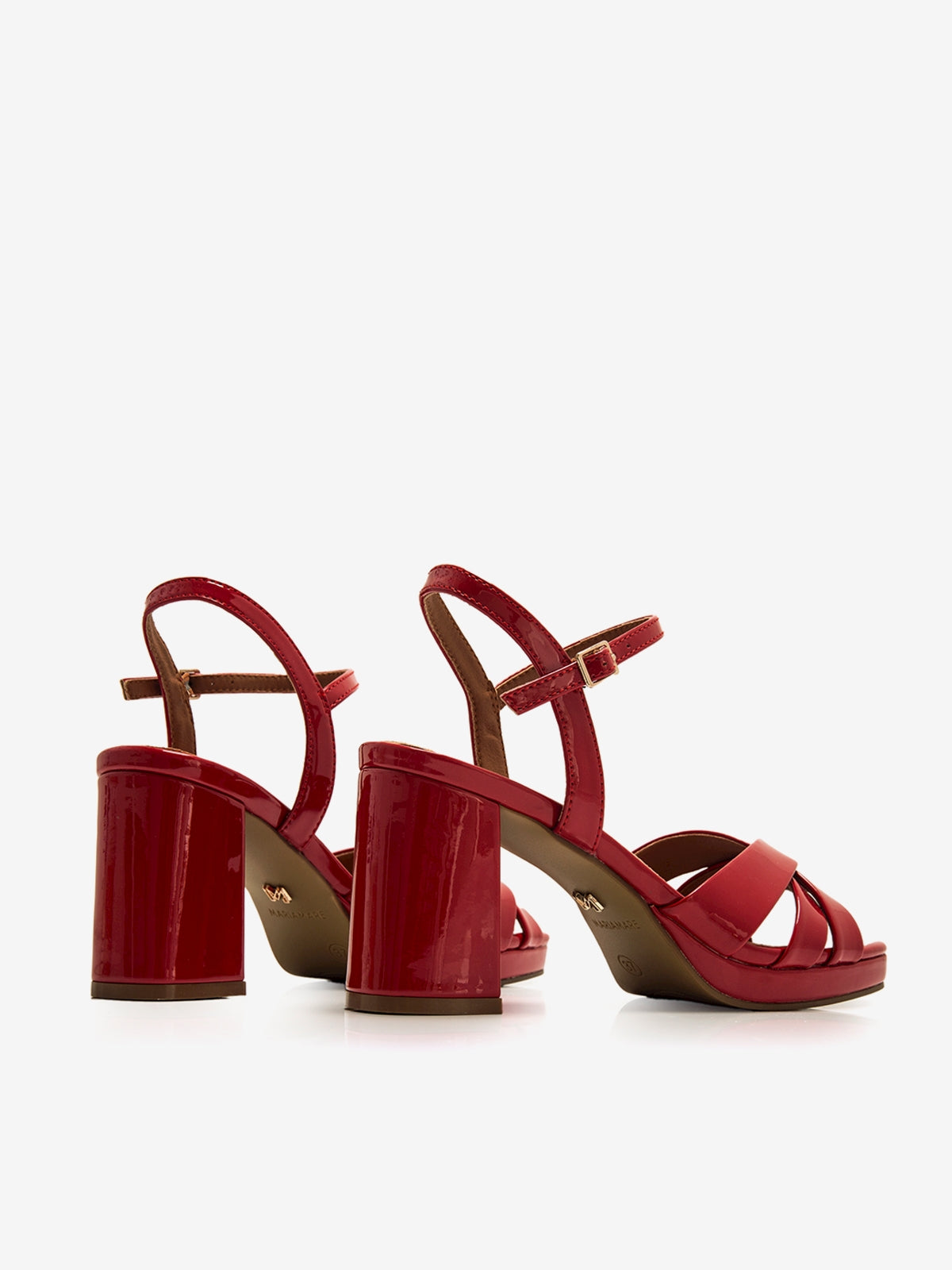 sandalias de tacón Mujer Sandalias de tacón rojo 07