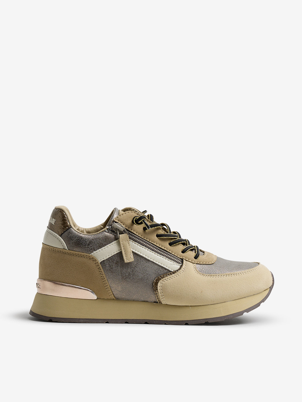 zapatillas Mujer Deportivas de mujer beige 01