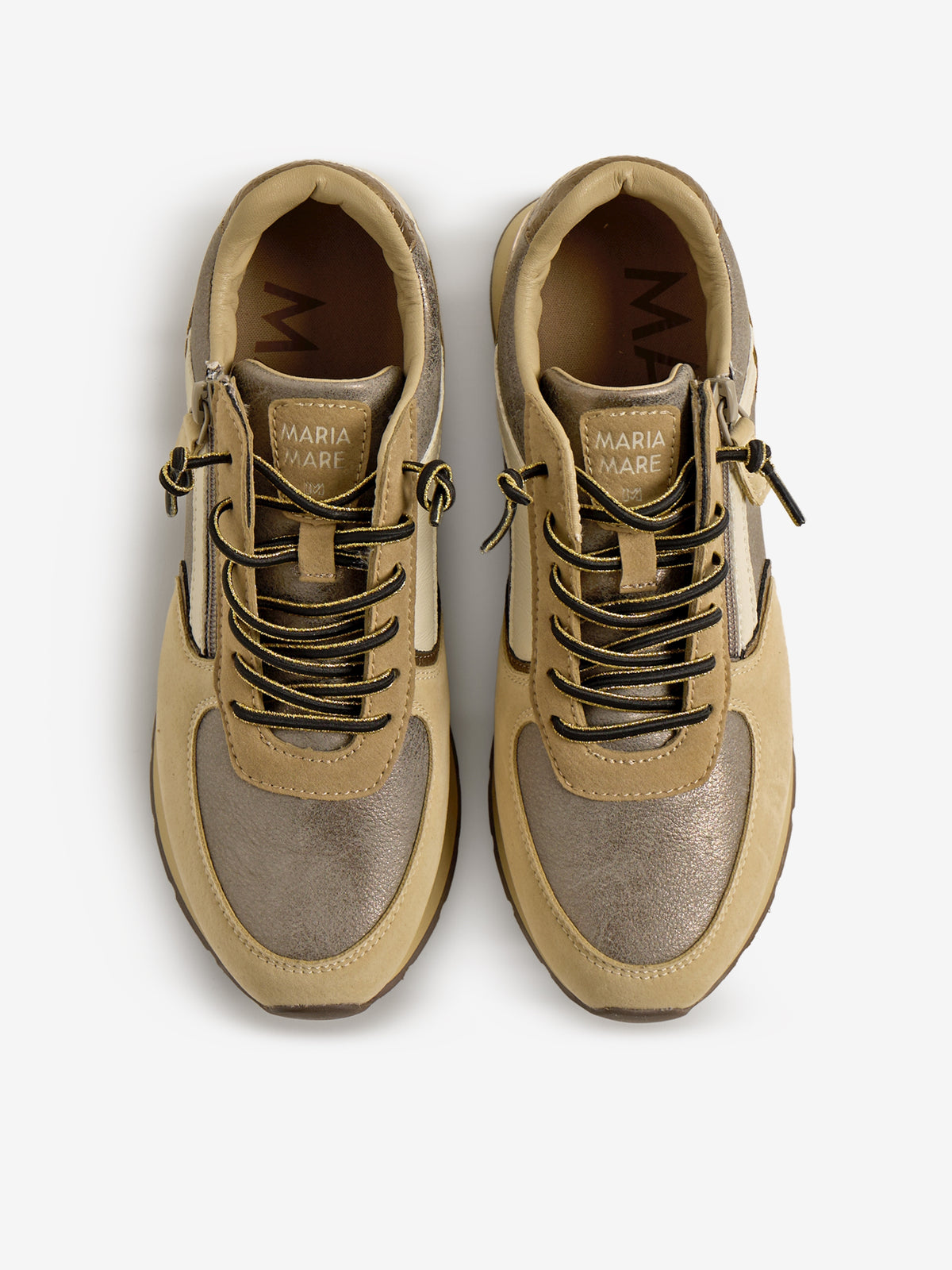 zapatillas Mujer Deportivas de mujer beige 02