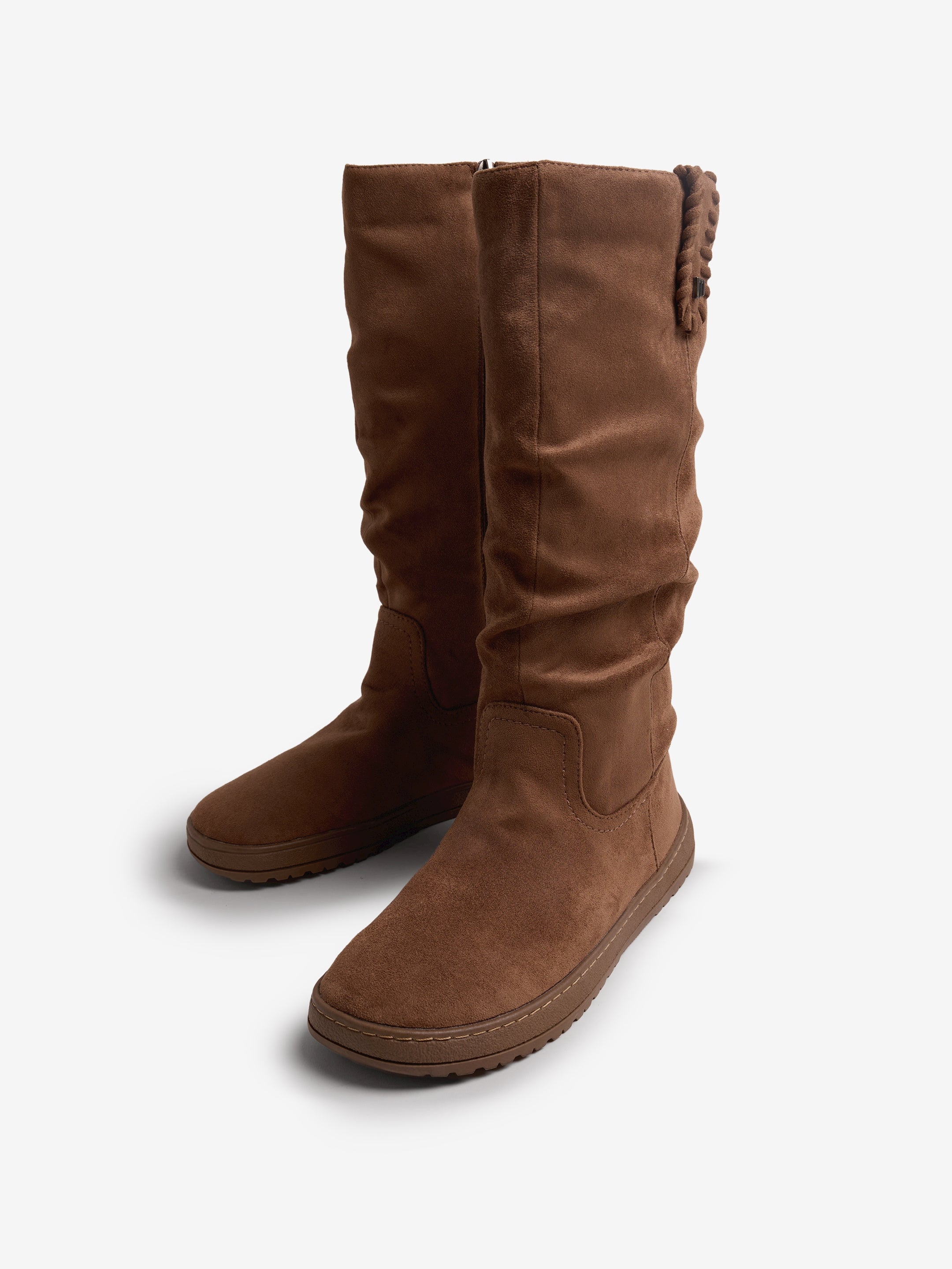botas planas Mujer Botas altas marron 06