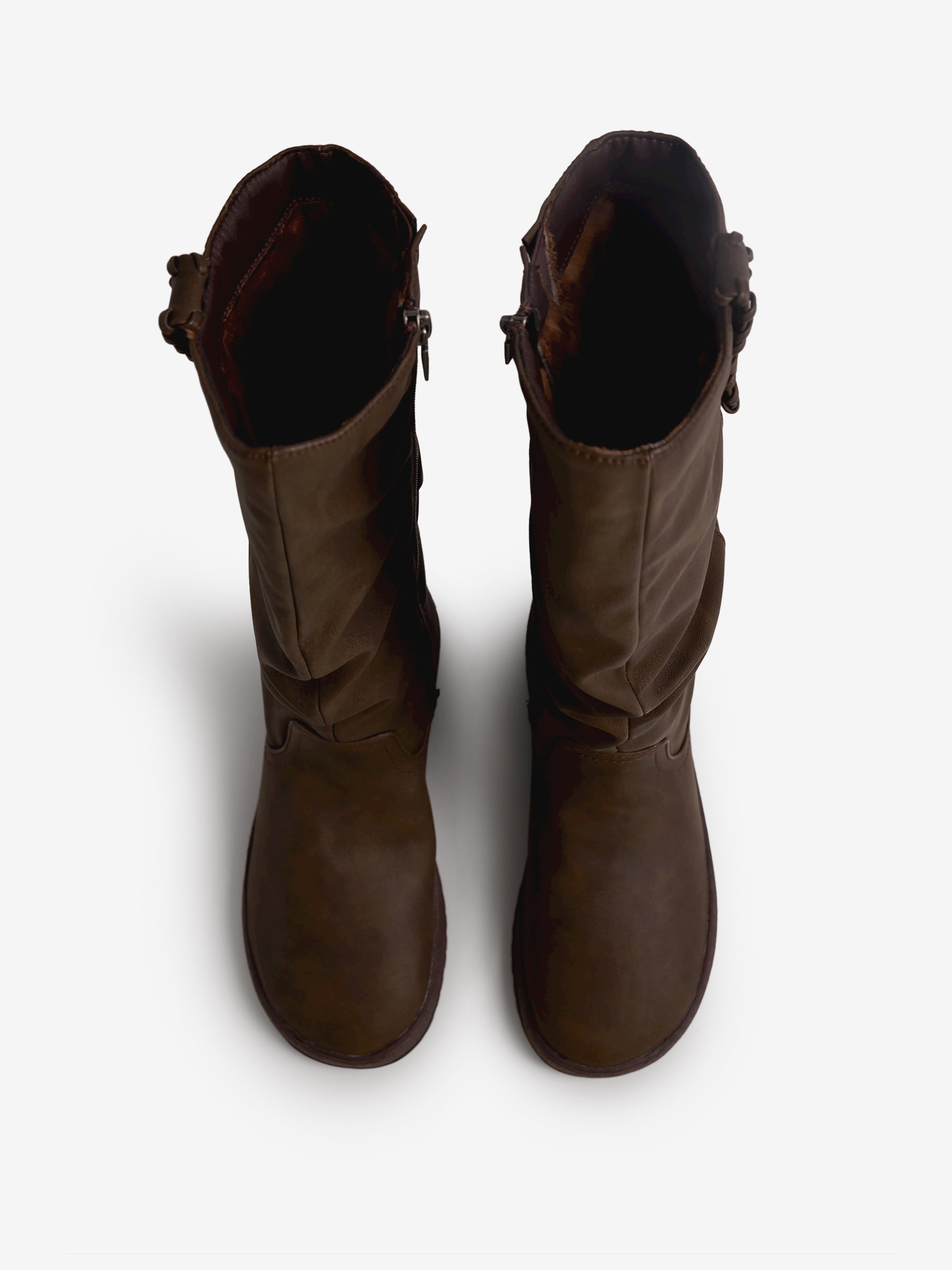 botas planas Mujer Botas marron 02