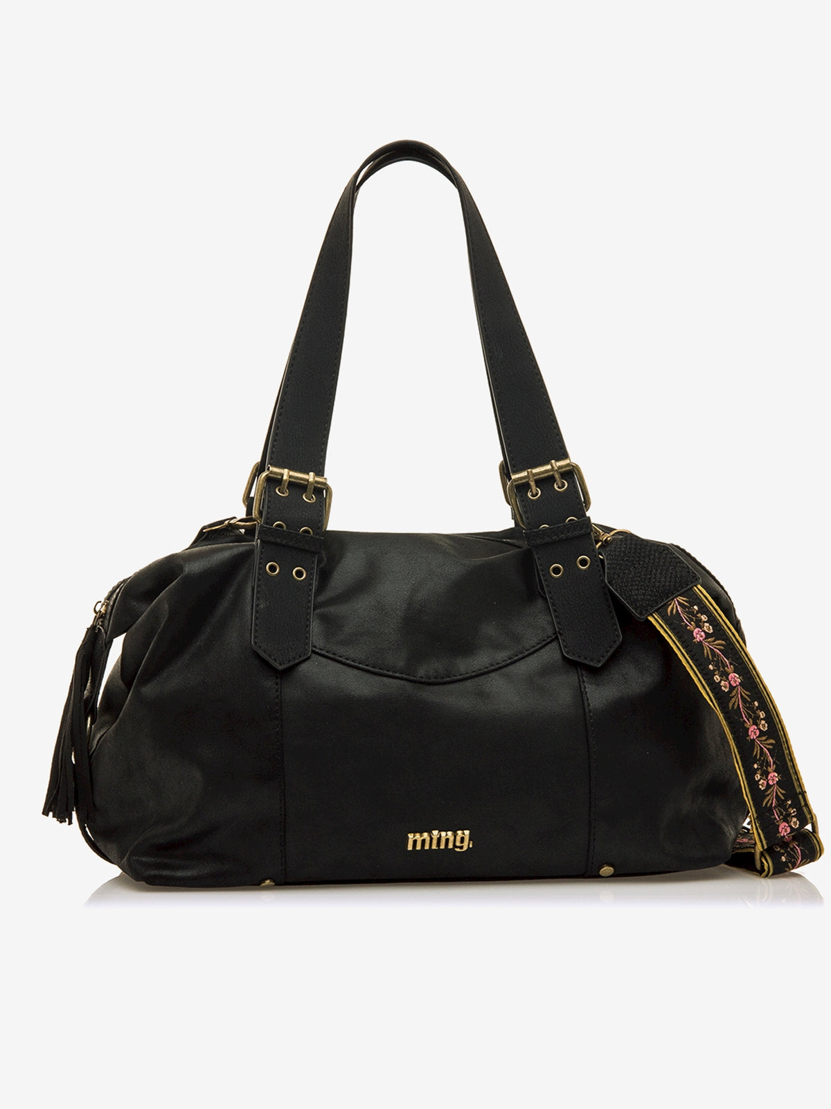 bolsos Mujer Bolso bowling negro 01