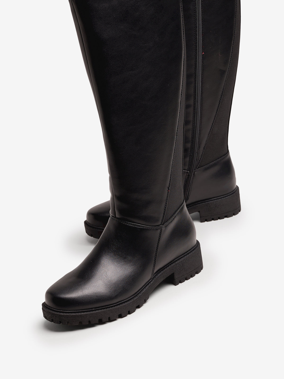 botas planas Mujer Bota alta negro 04
