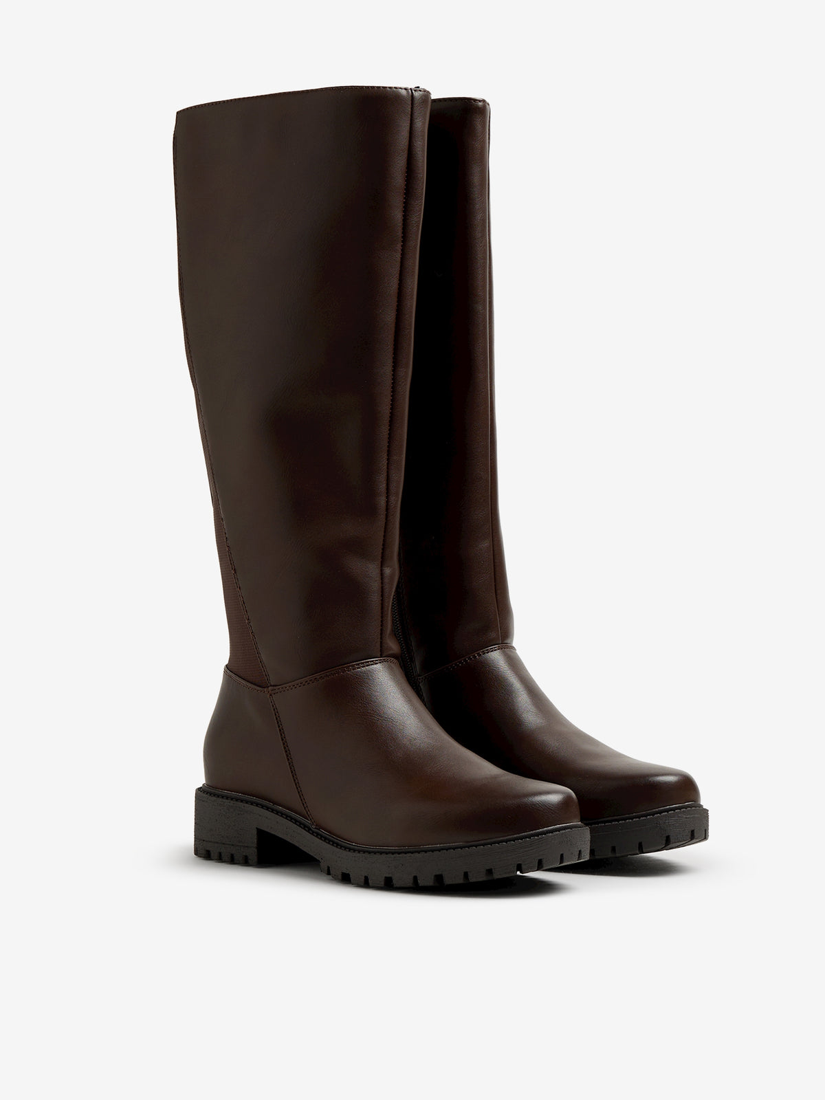 botas planas Mujer Bota alta marron 05