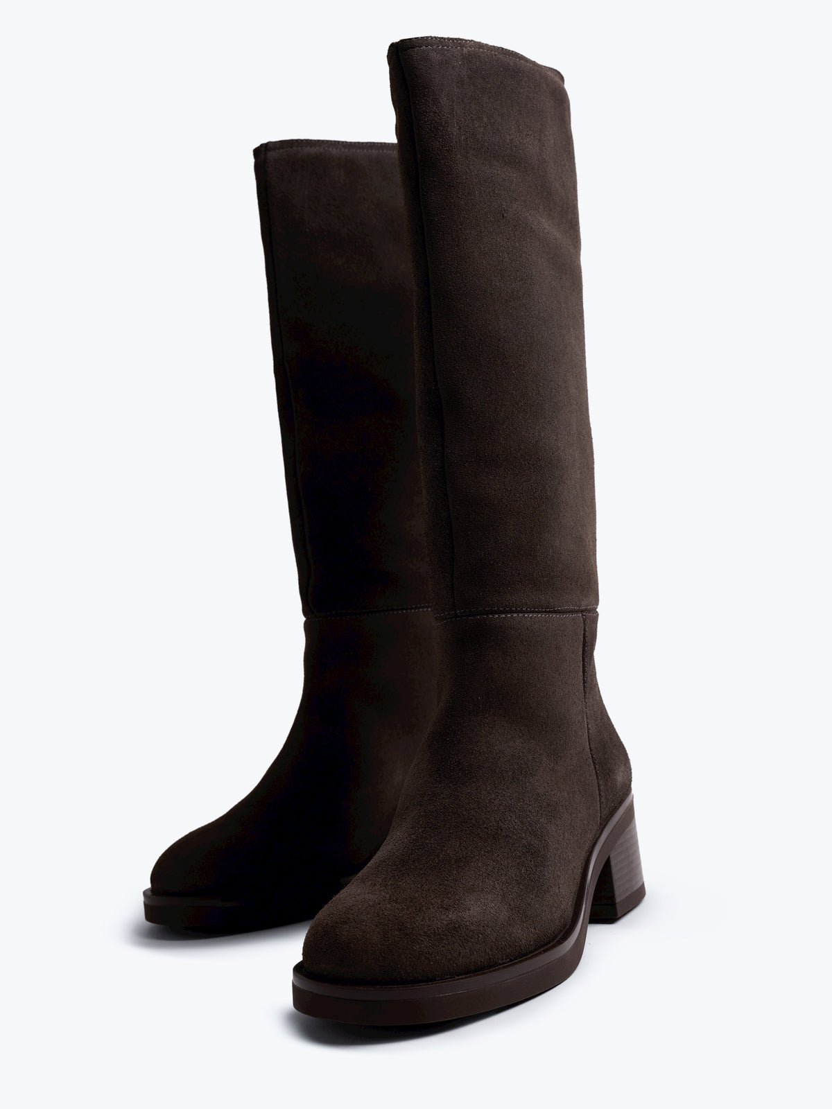 botas planas Mujer Botas gris 04