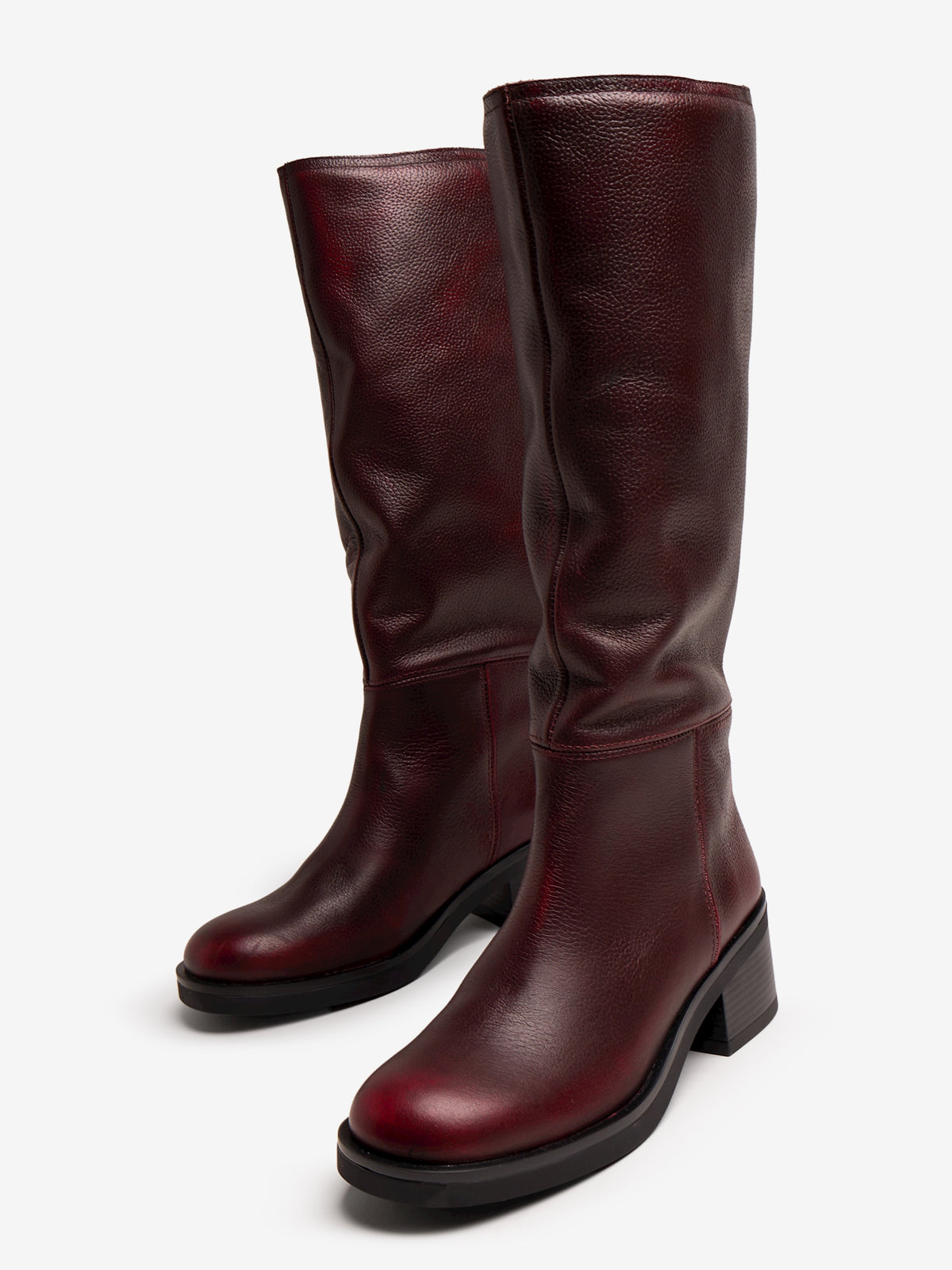 botas planas Mujer Botas rojo 04