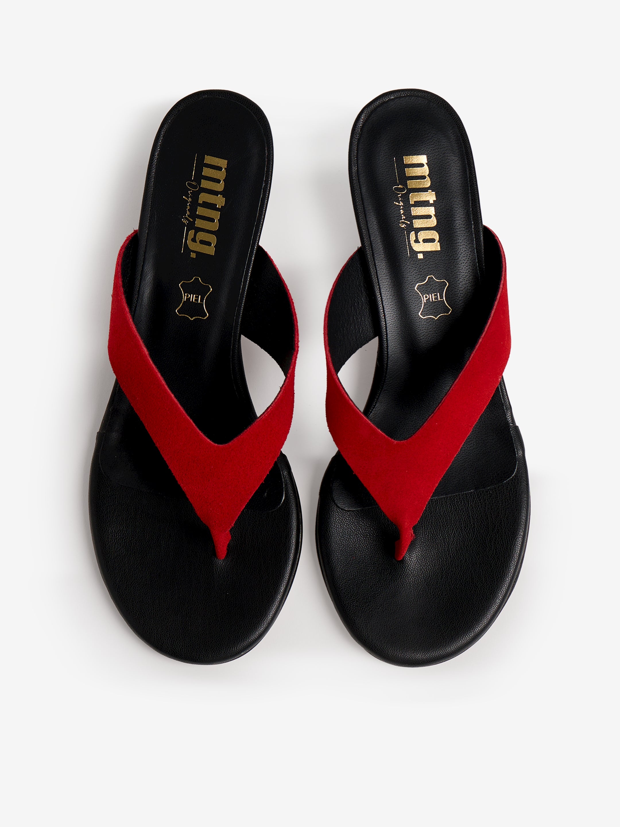 sandalias de tacón Mujer Sandalias de tacón rojo 02