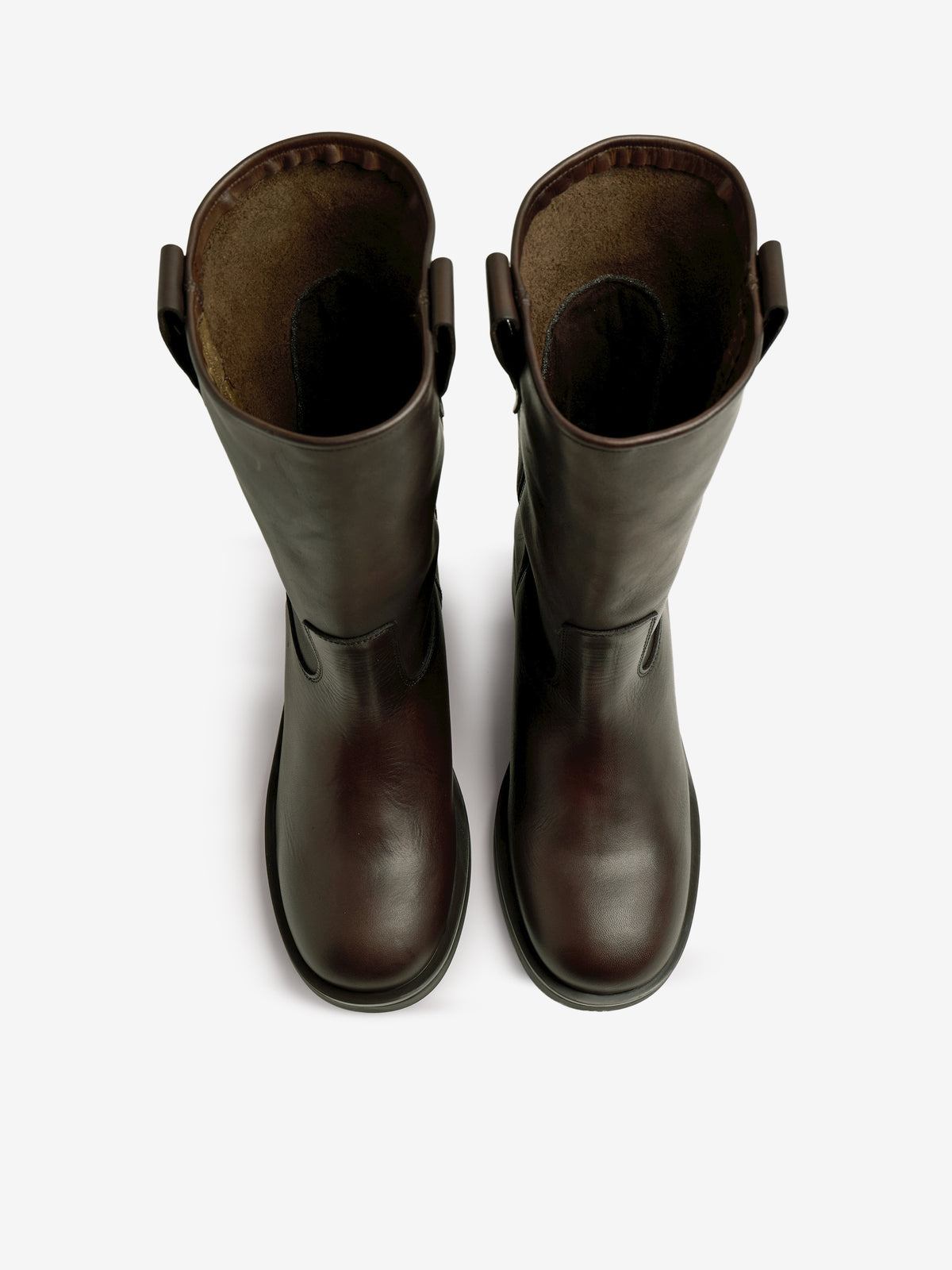 botines planos Mujer Botines de tacón marron 02