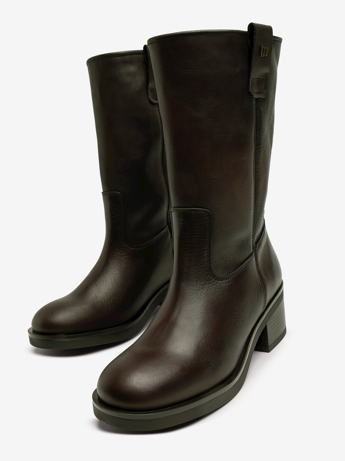 botines planos Mujer Botines de tacón marron 04