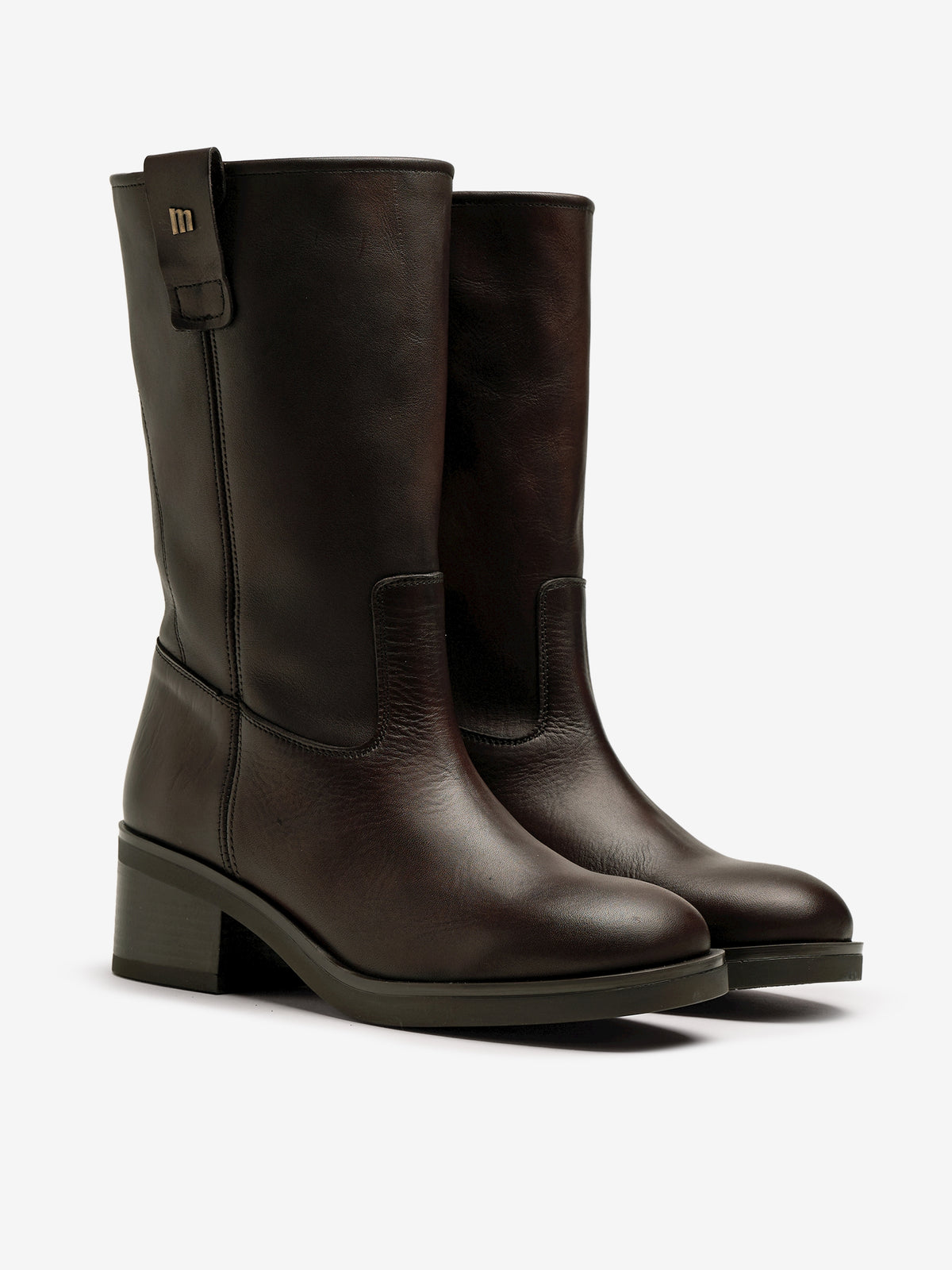 botines planos Mujer Botines de tacón marron 05