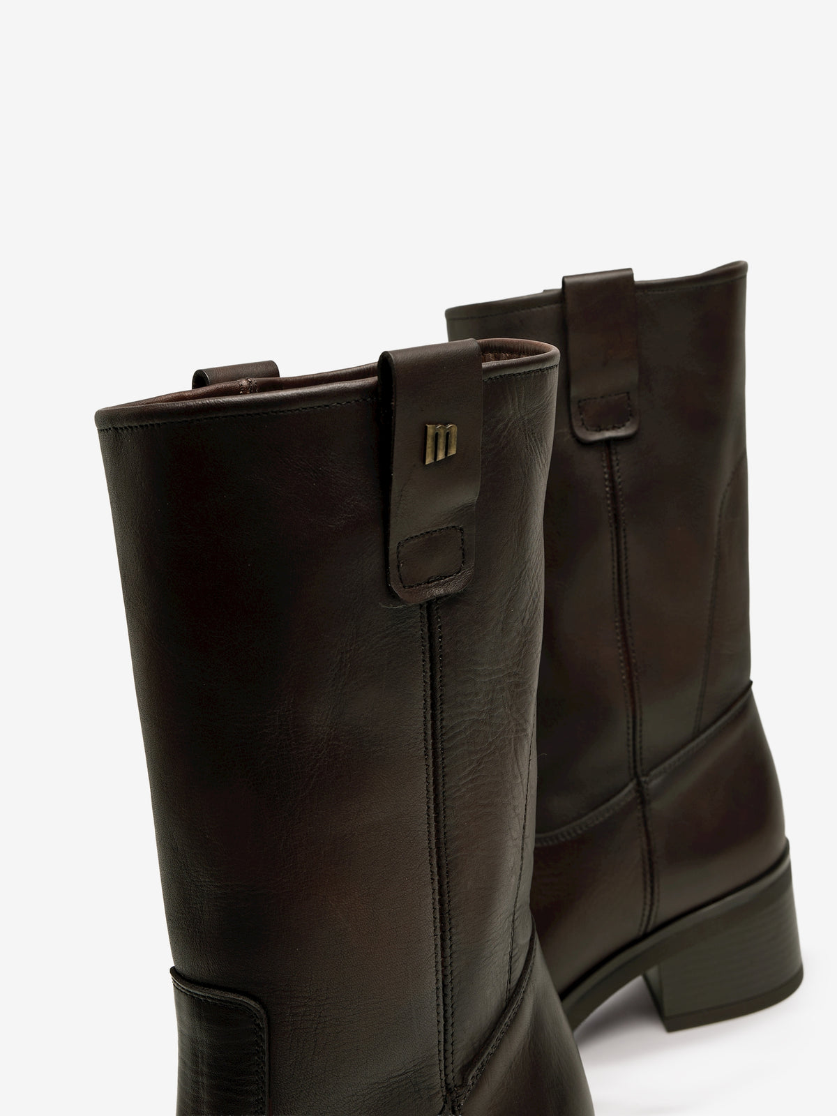 botines planos Mujer Botines de tacón marron 06