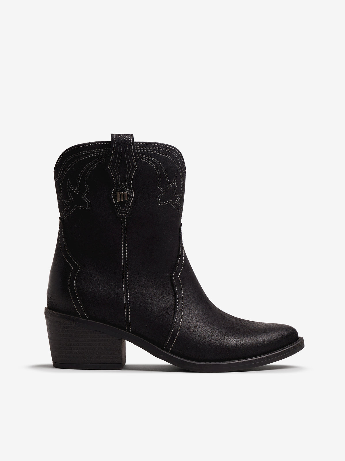botines planos Mujer Botines de tacón negro 01