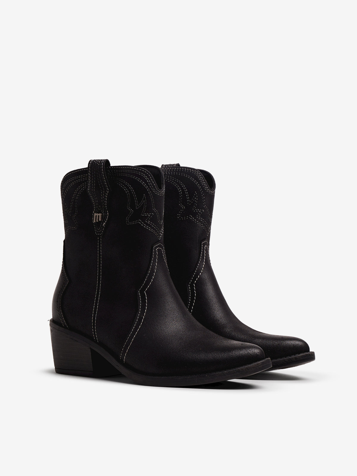 botines planos Mujer Botines de tacón negro 05