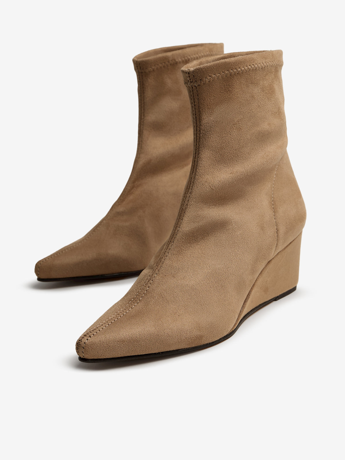 botines de tacón Mujer Botines beige 05