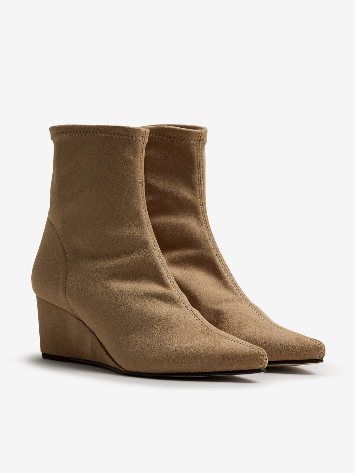 botines de tacón Mujer Botines beige 06